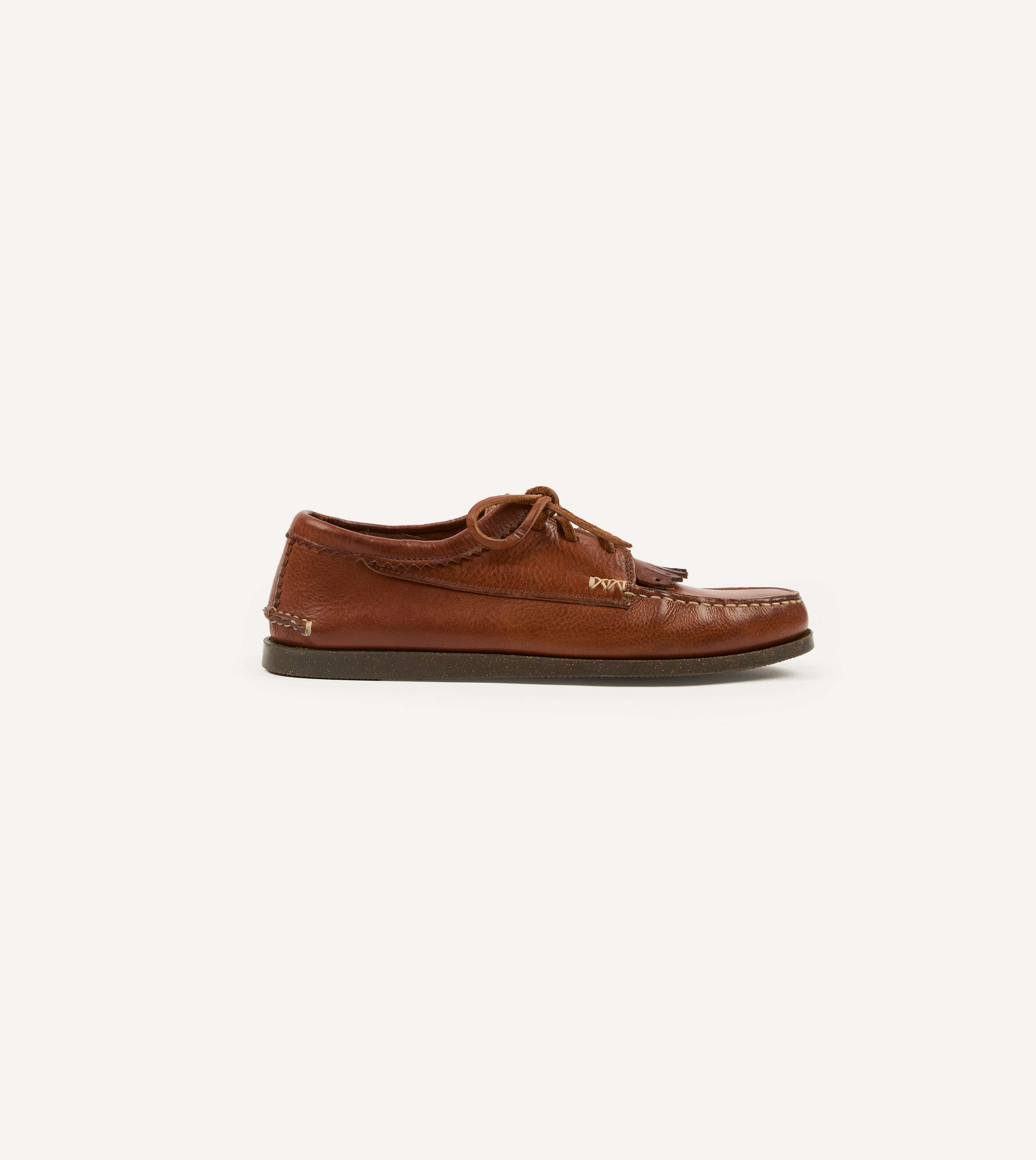Yuketen Cognac Italian Blucher with Camp Sole