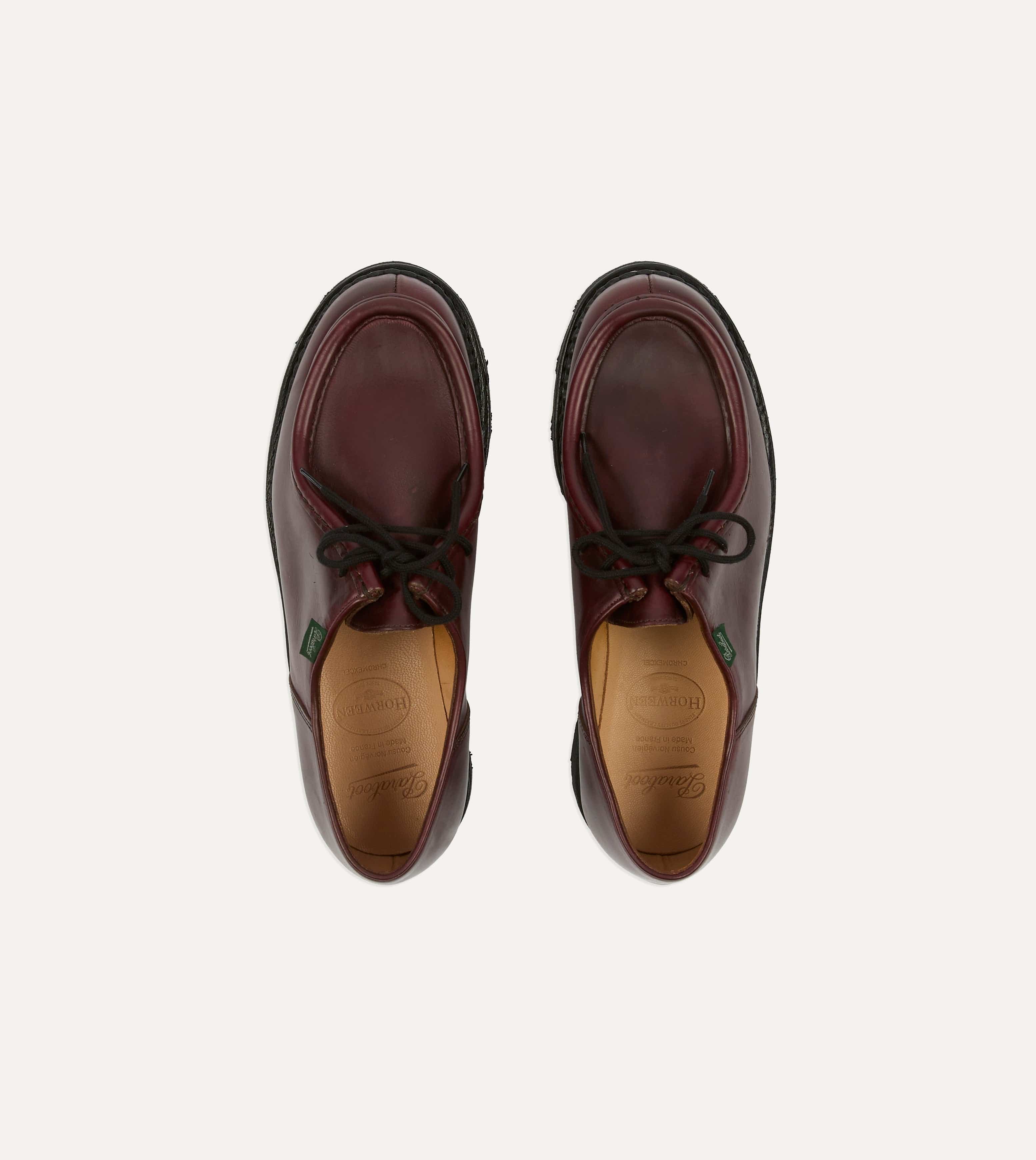 Paraboot Michael Bordeaux Leather Derby Shoe – Drakes
