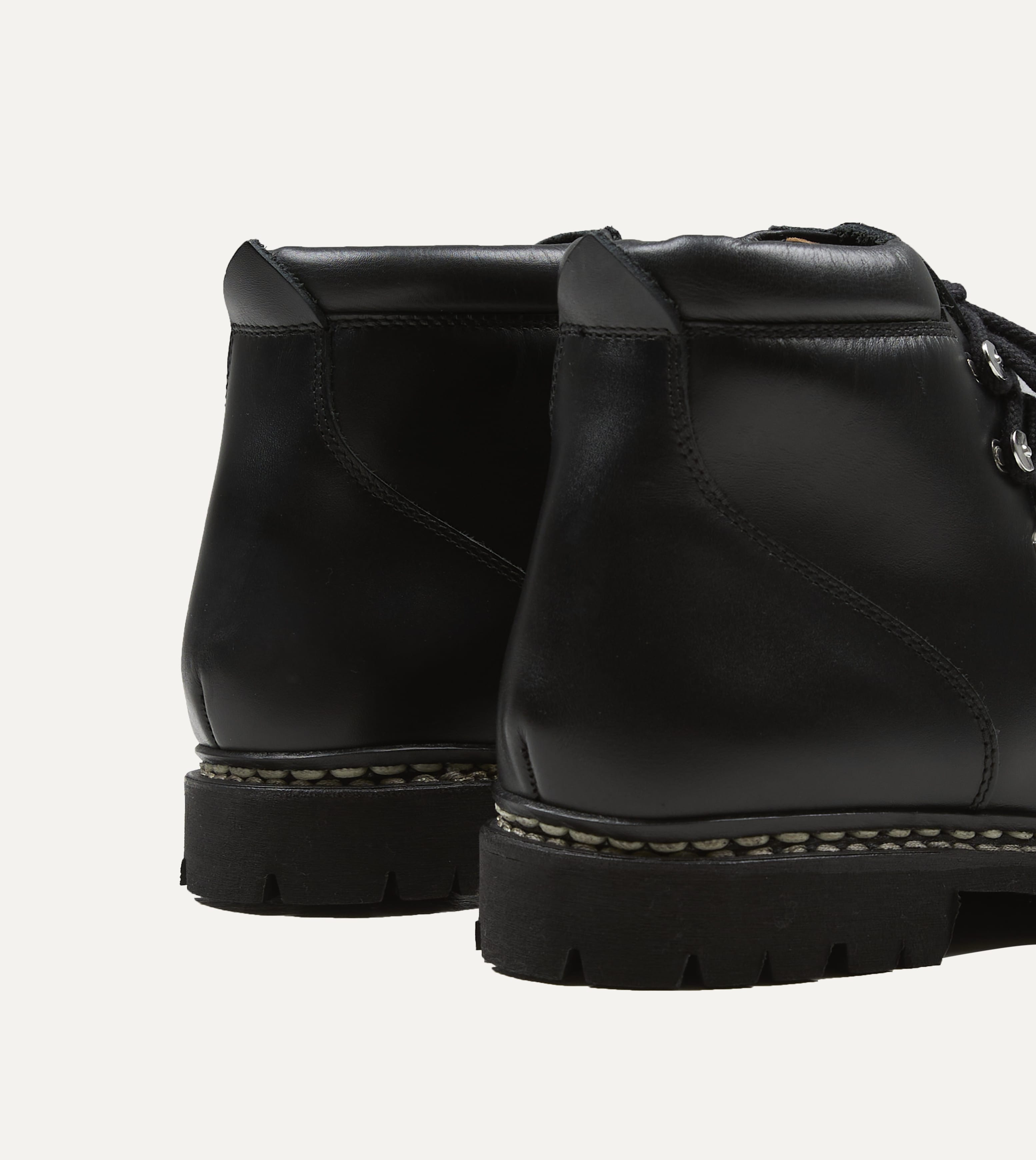 Paraboot Avoriaz Lisse Noir Leather Boot – Drakes