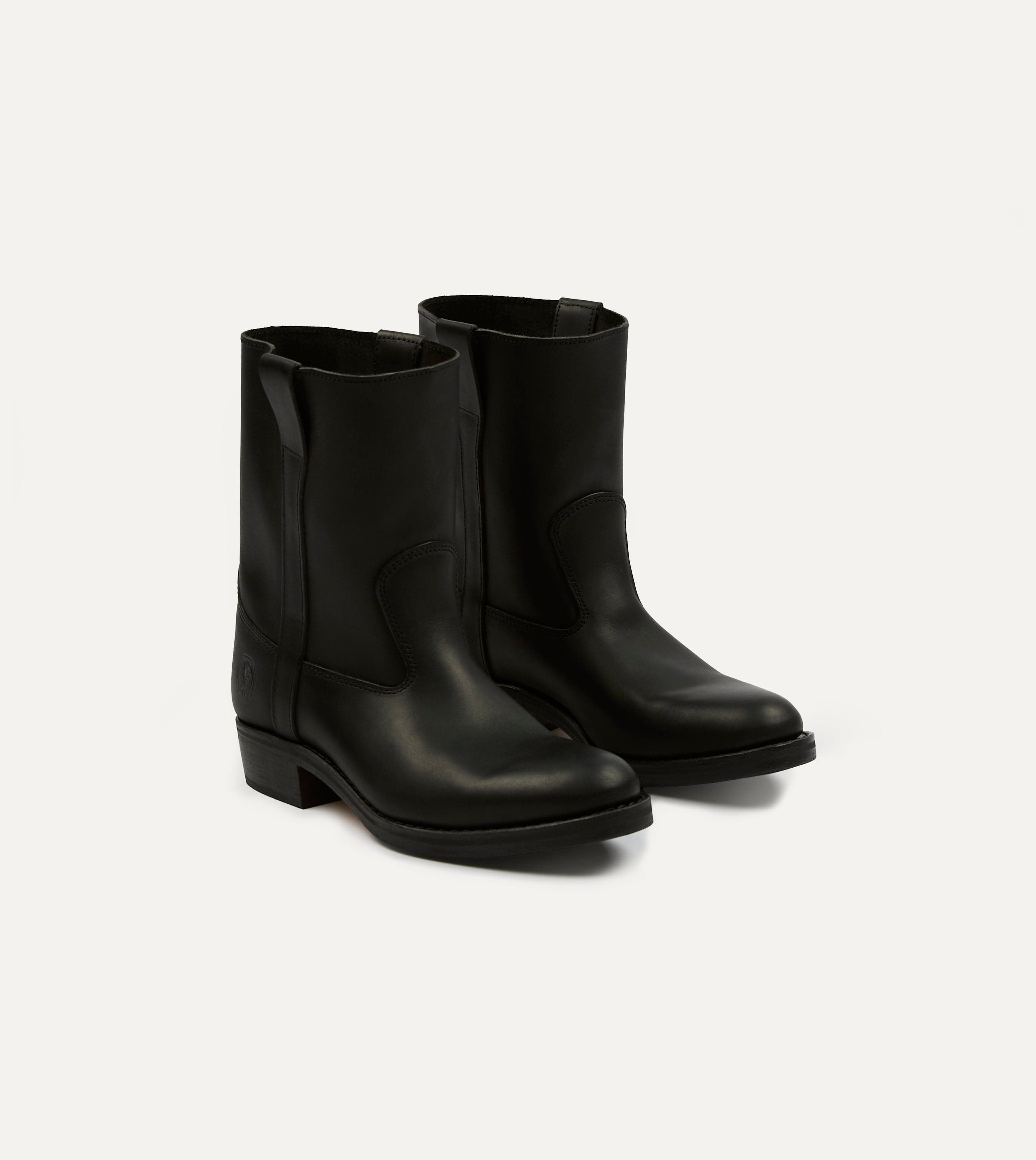 La Botte Gardiane Demi Camarguaise Black Leather Boots