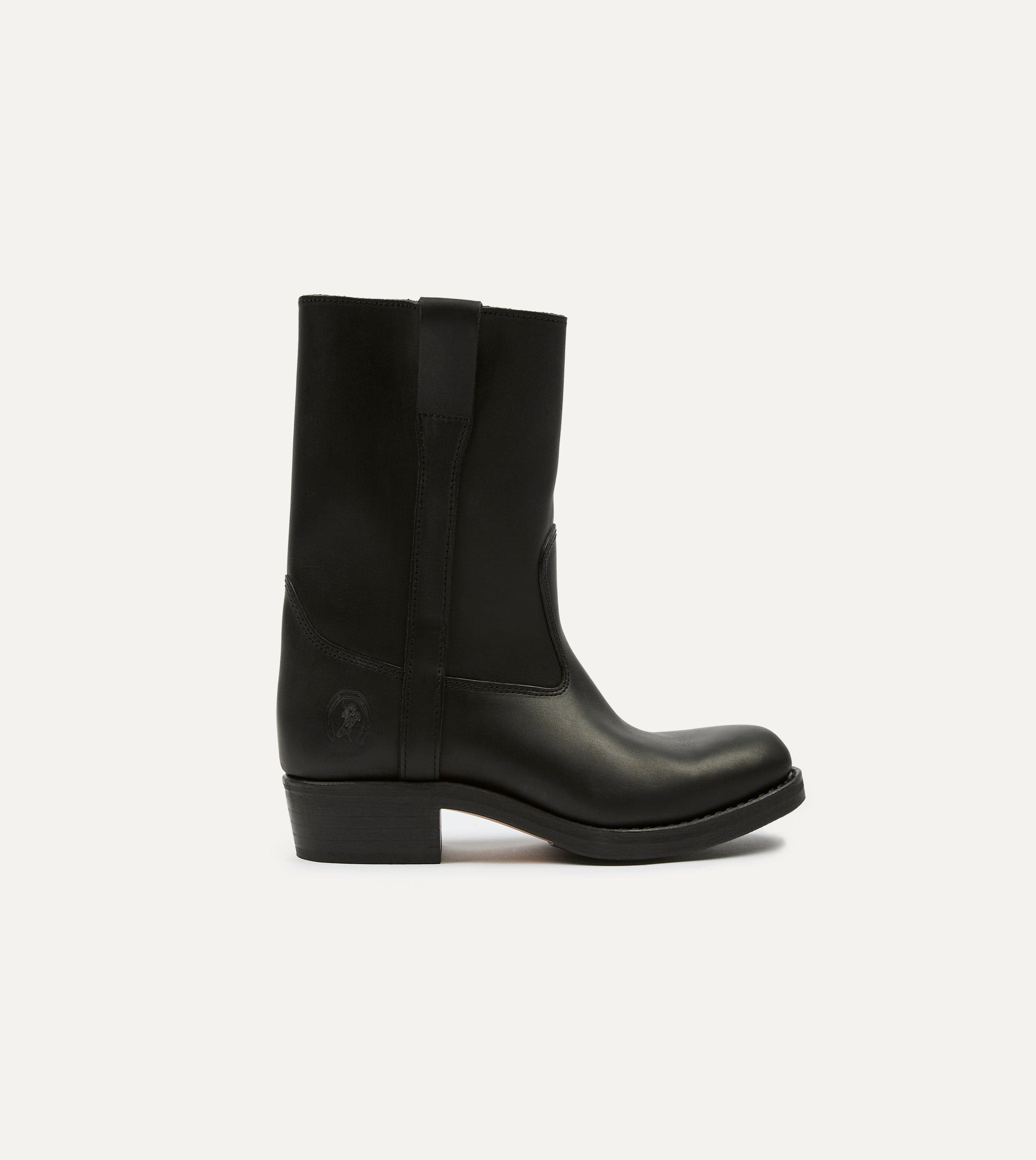 La Botte Gardiane Demi Camarguaise Black Leather Boots – Drakes