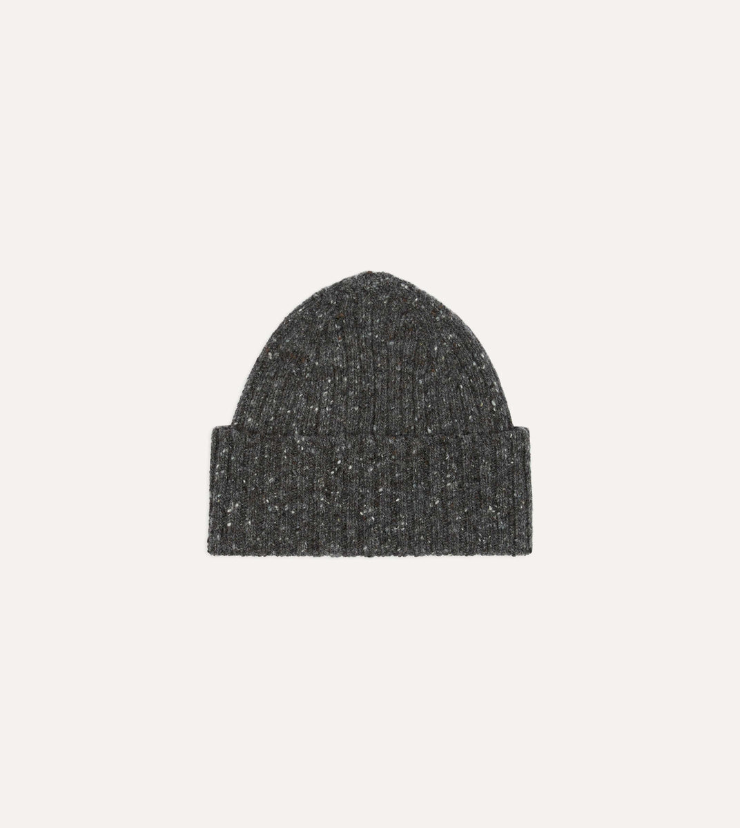 Grey Donegal Ribbed Merino Knit Cap – Drakes