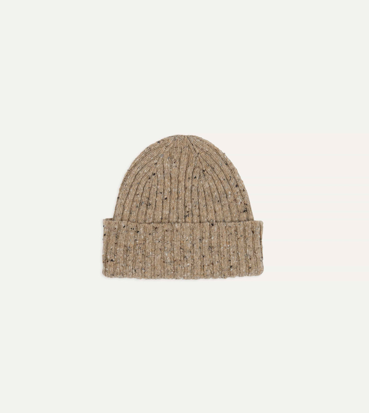 Stone Ribbed Merino Donegal Knit Cap