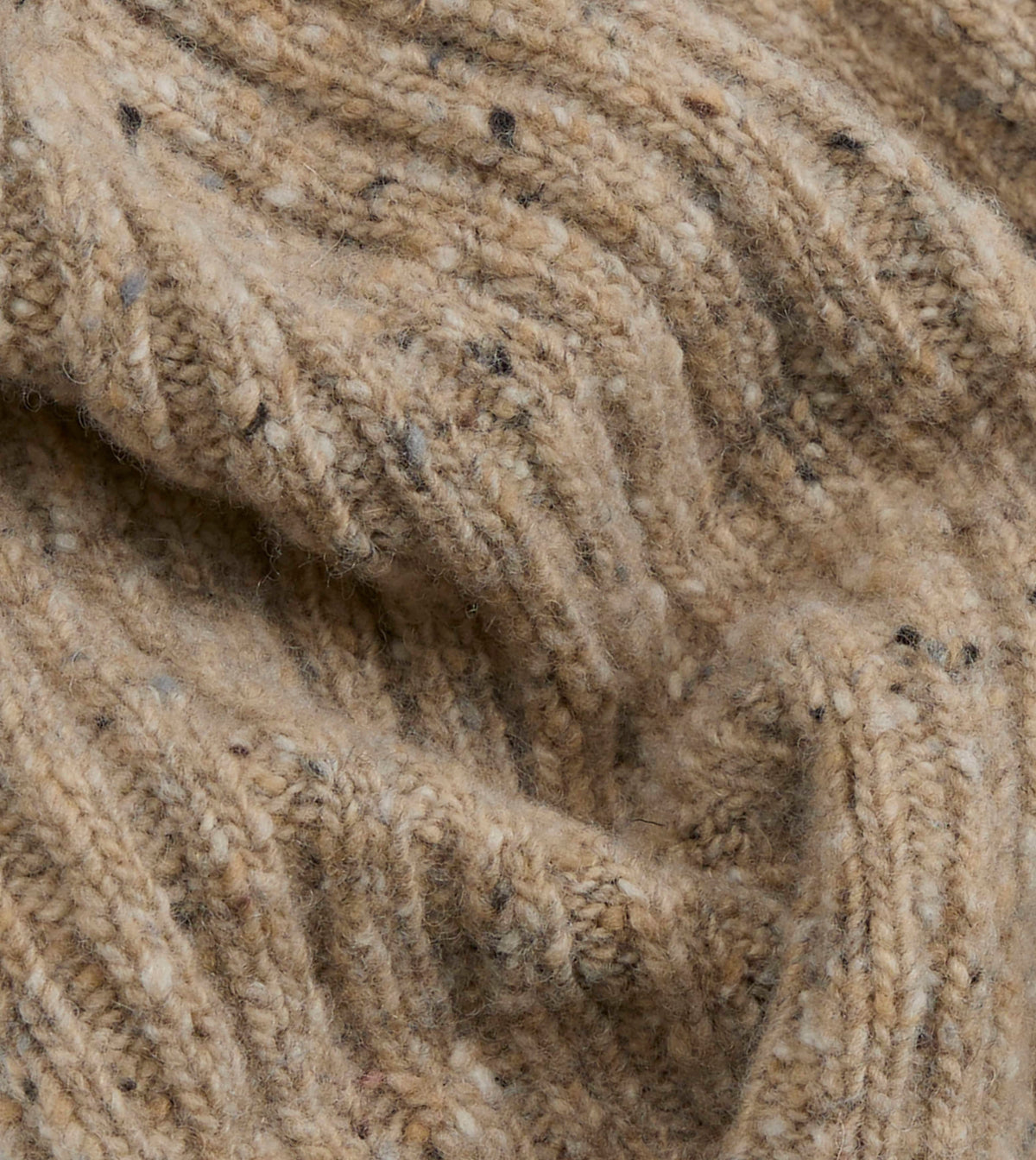 Stone Ribbed Merino Donegal Knit Cap