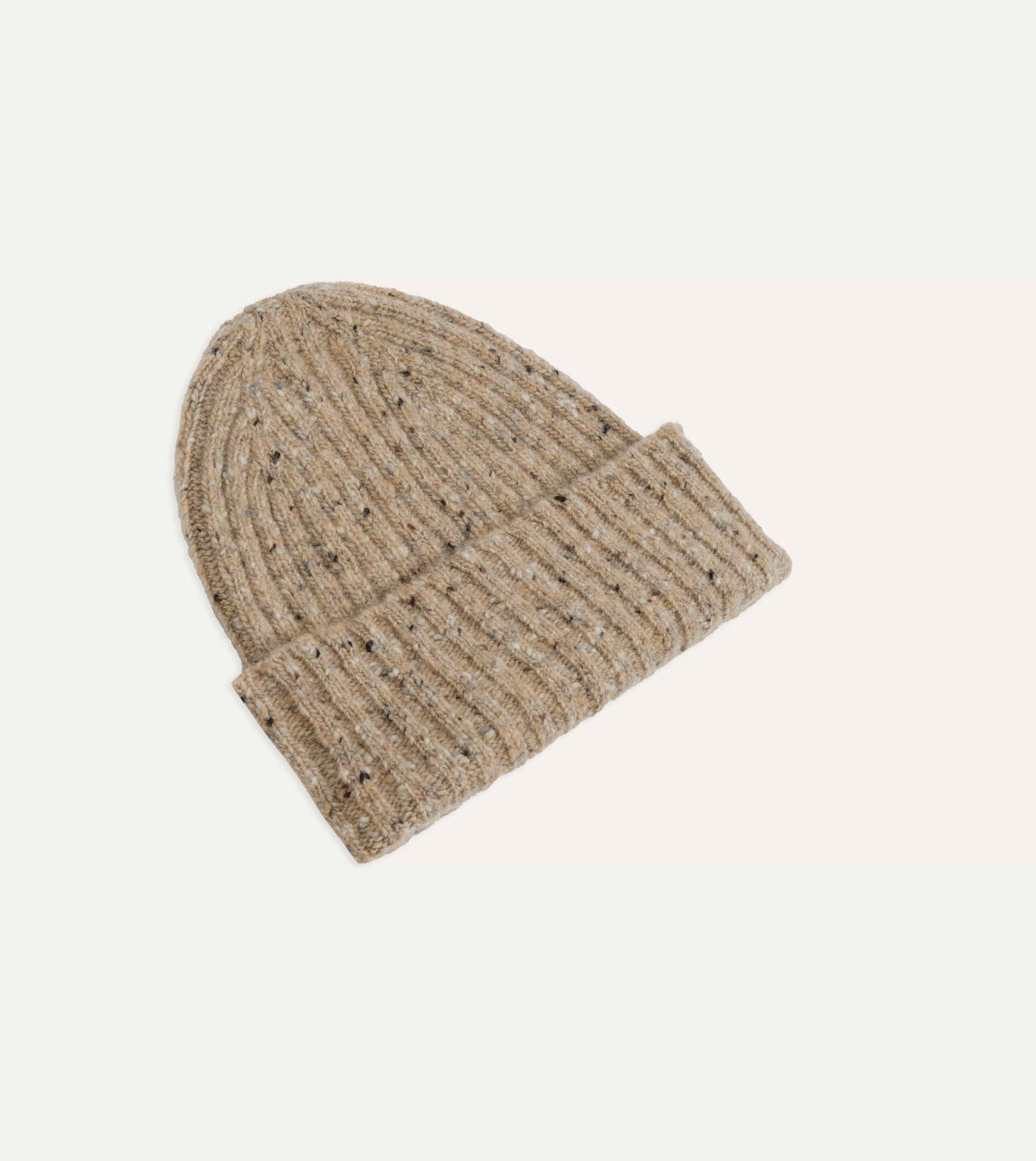 Stone Ribbed Merino Donegal Knit Cap