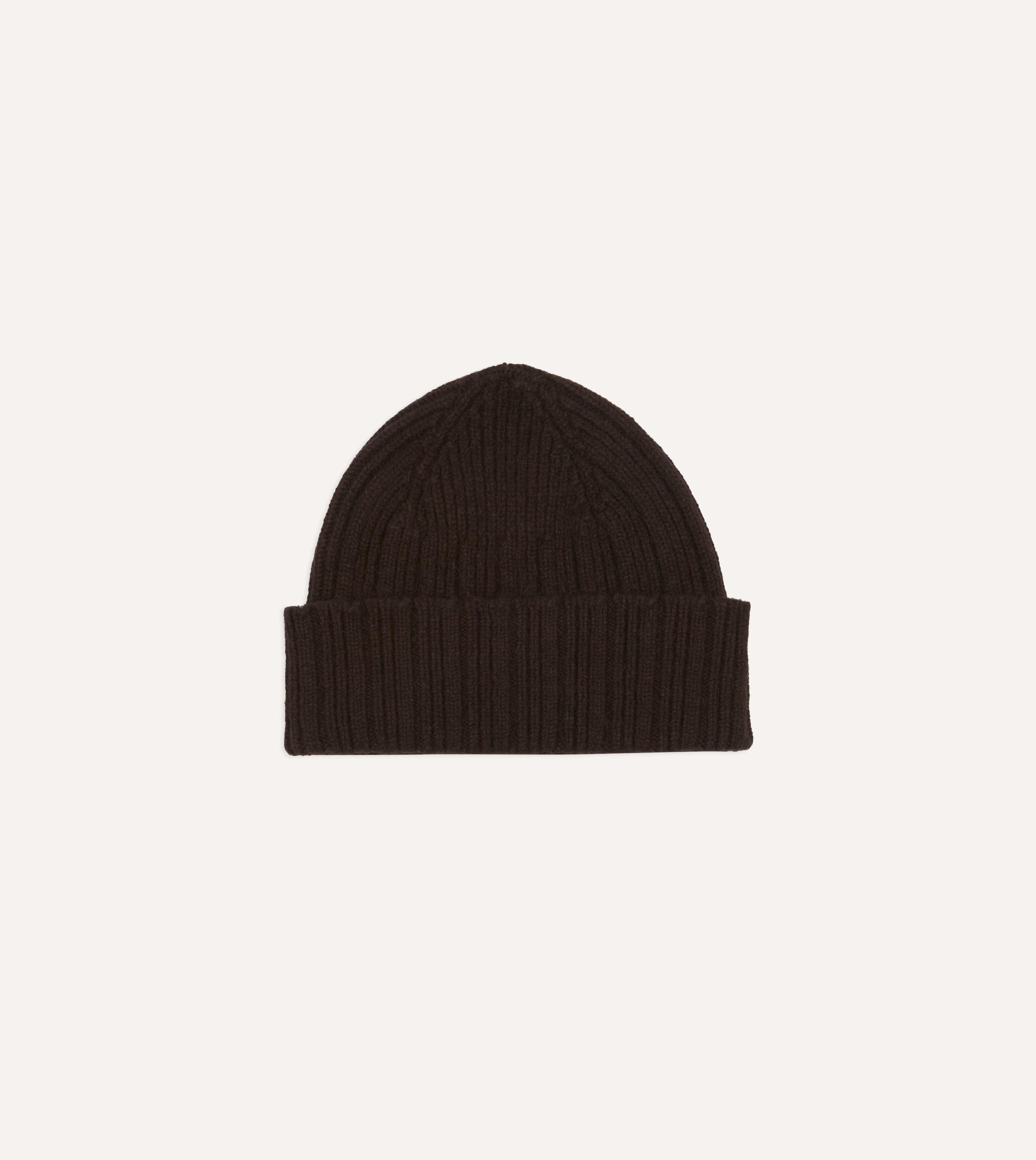 Brown Geelongora Ribbed Knit Cap