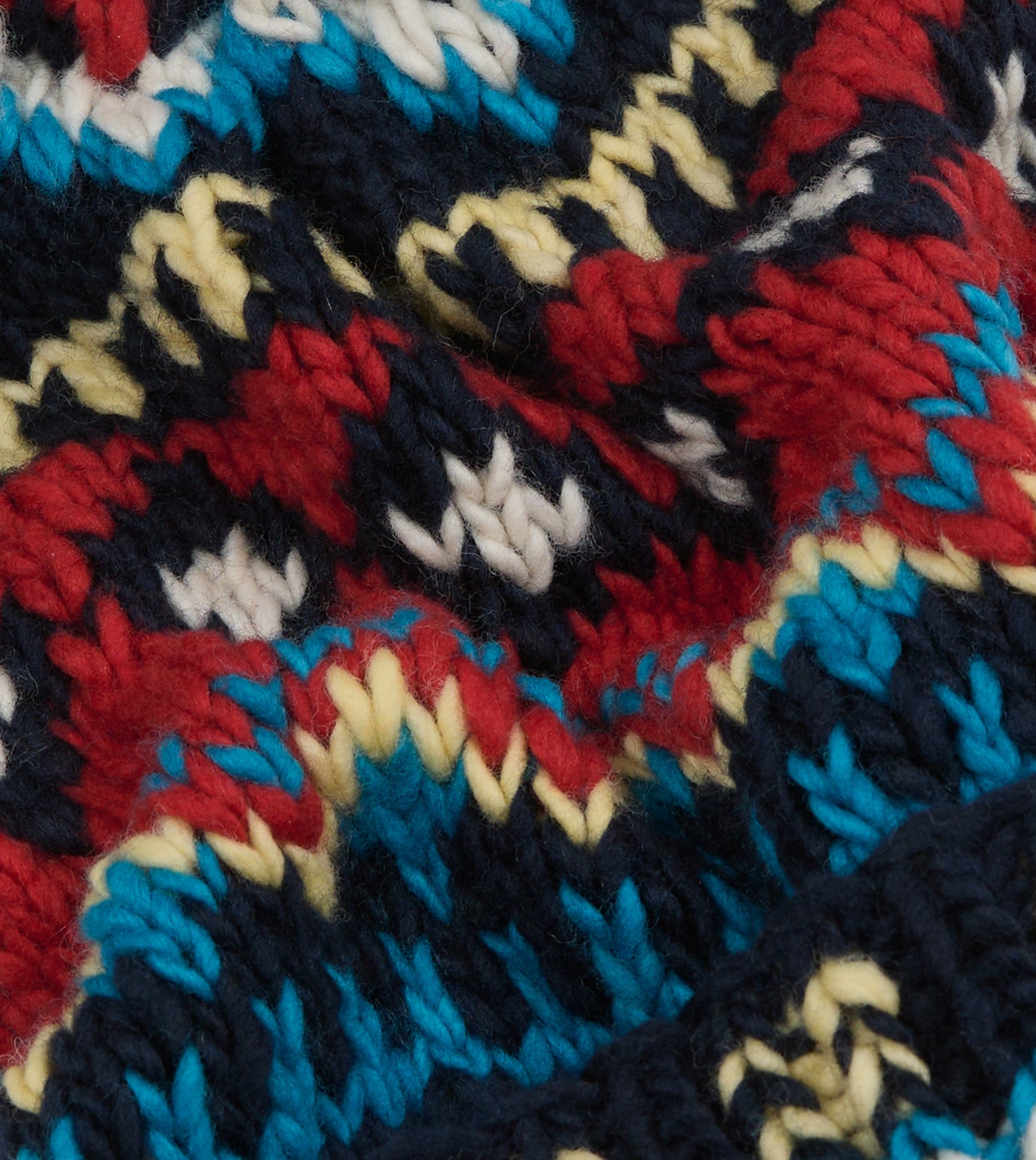 Chamula Navy, Orange and Yellow Fairisle Merino Knit Cap