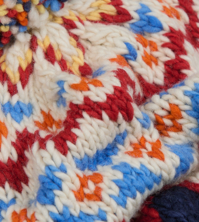 Chamula Navy Fairisle Merino Knit Cap