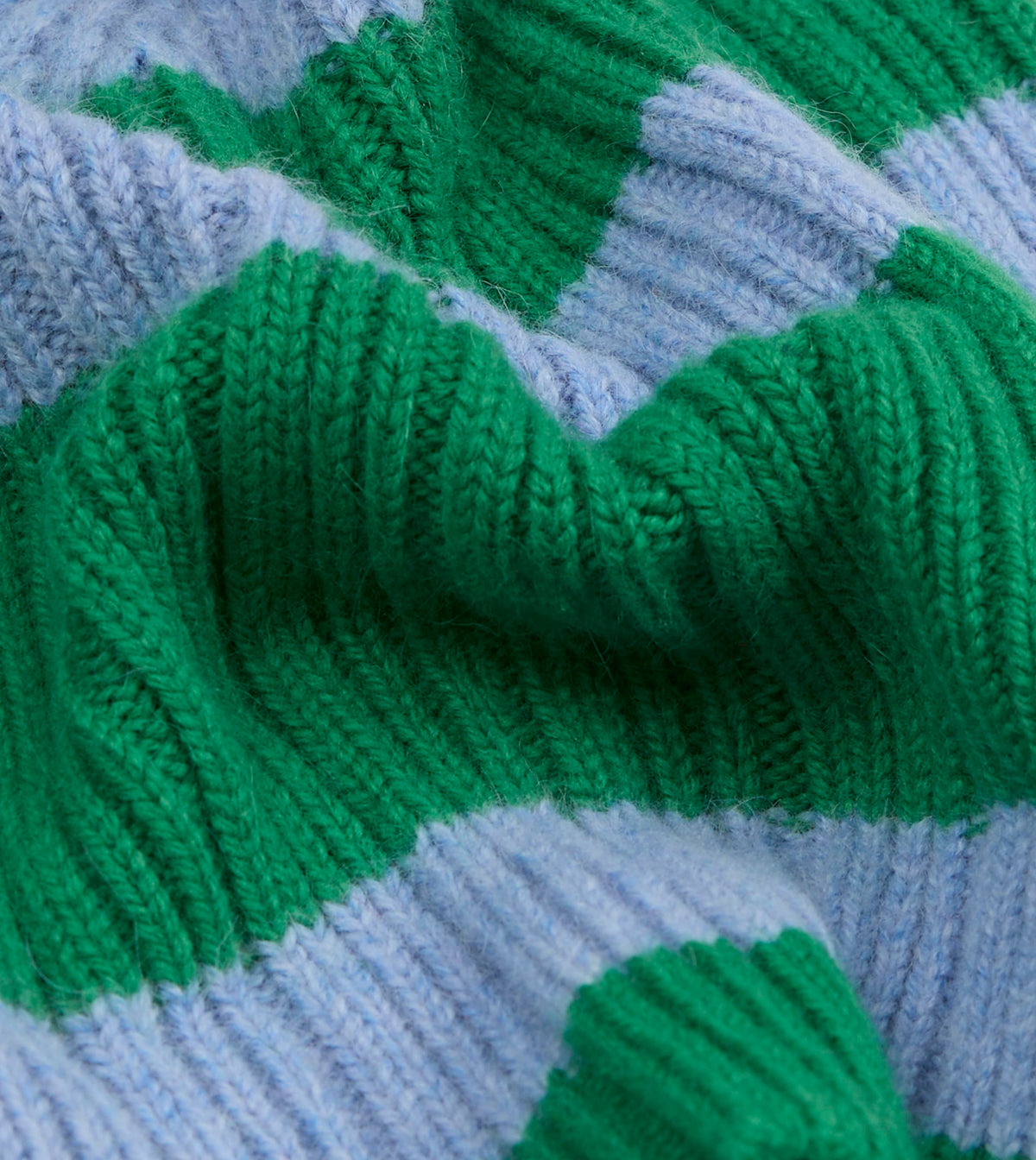 Green and Blue Stripe Geelongora Ribbed Knit Cap