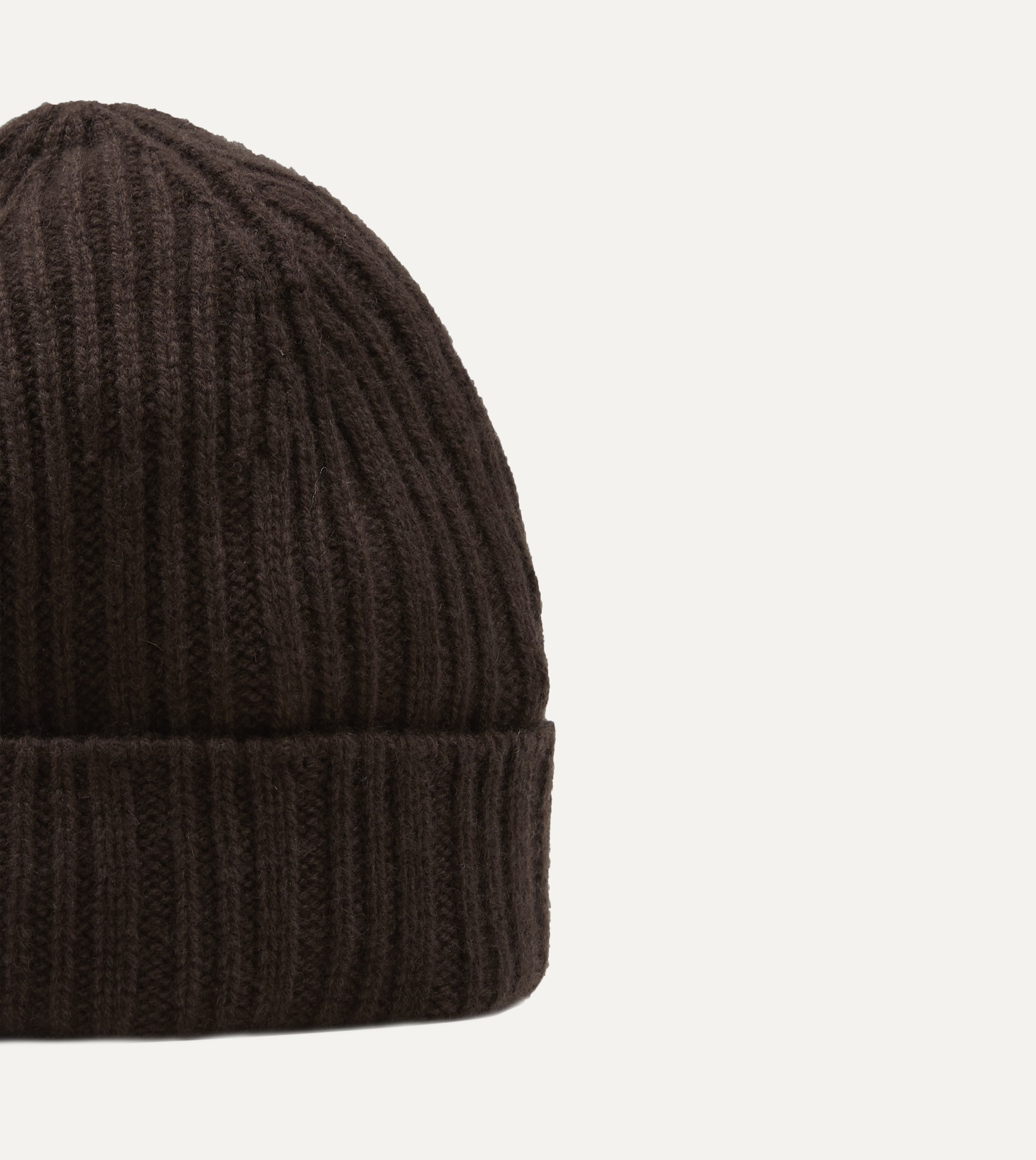 BEAMS F & Drake’s Cashmere Ribbed Knit Cap