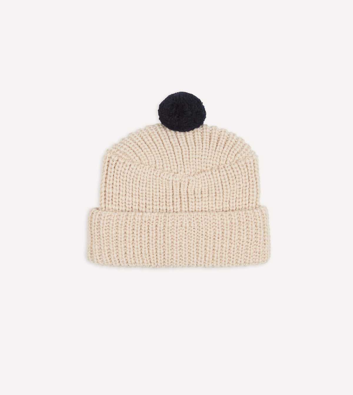Câbleami Ecru Wool Pom Watch Cap