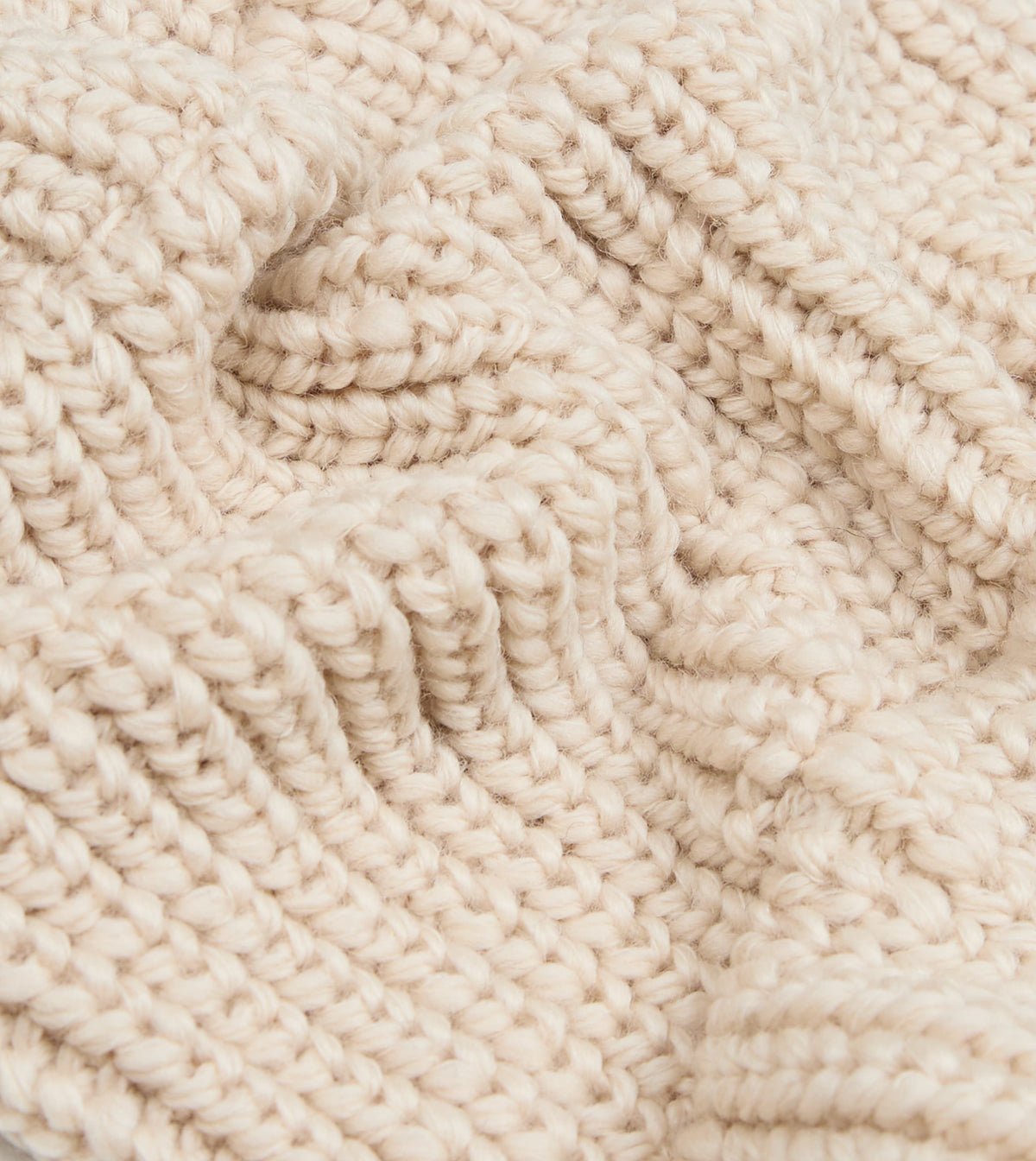 Câbleami Ecru Wool Pom Watch Cap