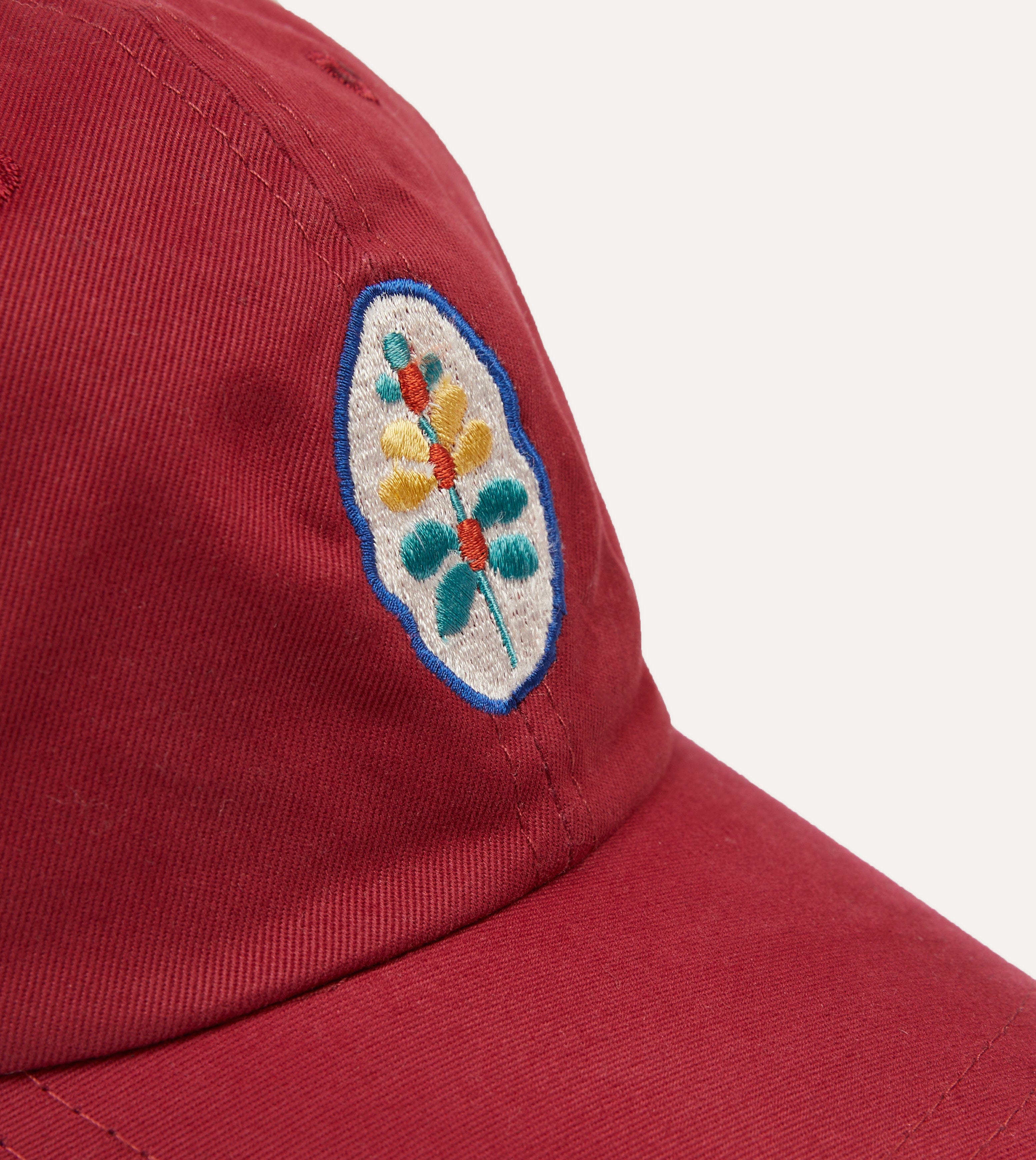 Red Flower Emblem Cotton Baseball Cap