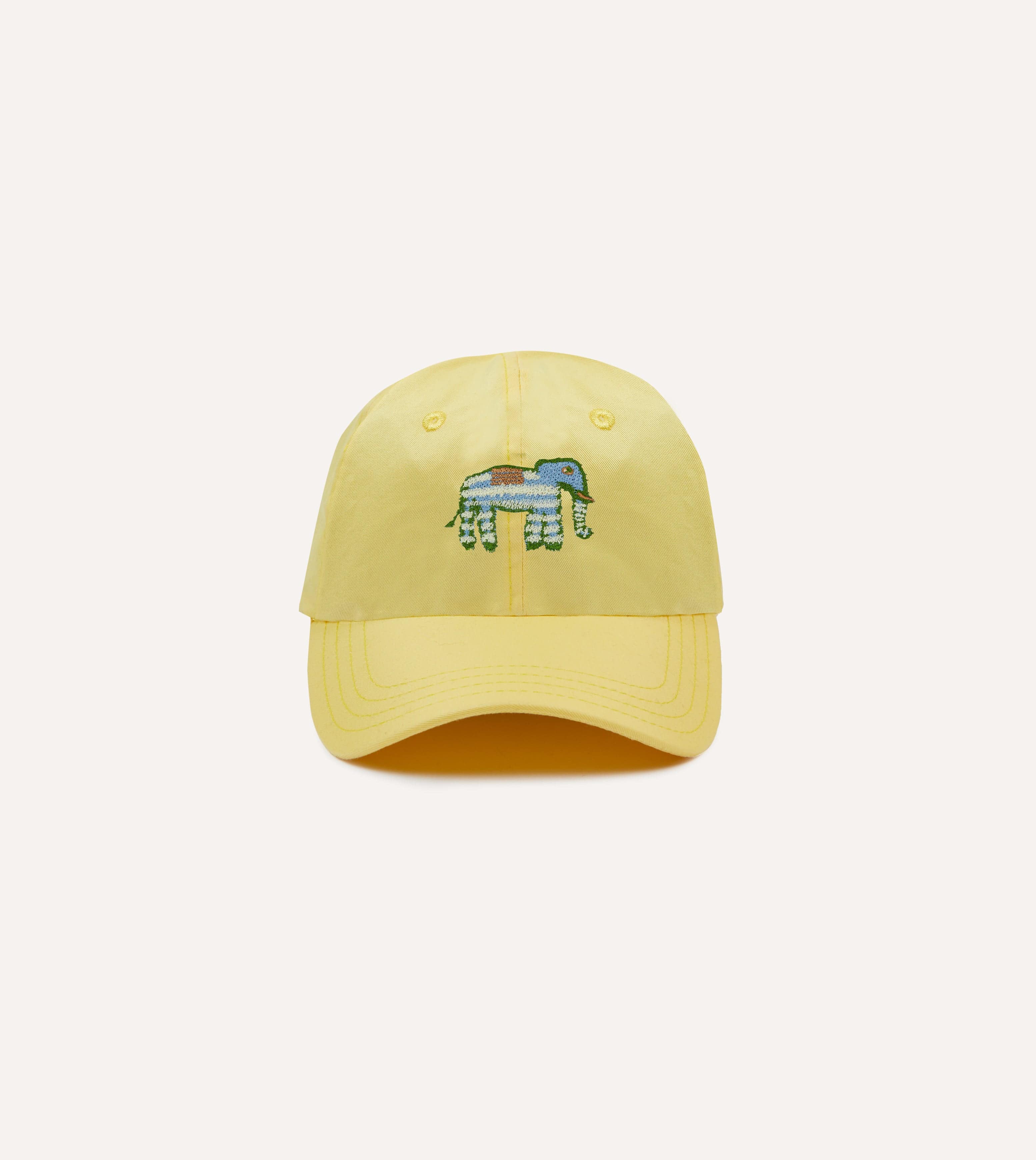 Yellow Elephant Emblem Cotton Twill Baseball Cap