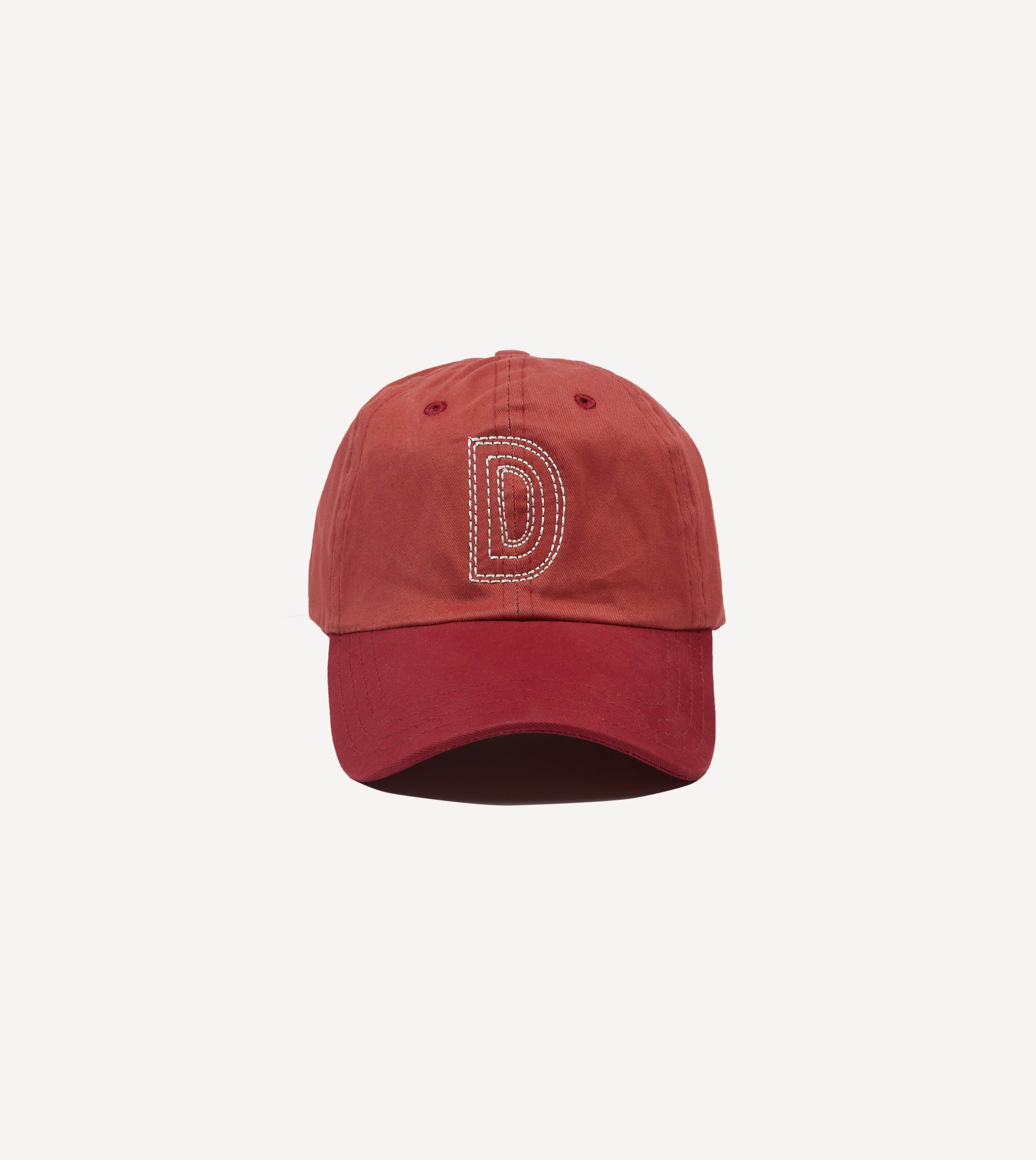 Red 'D' Emblem Seed Stitch Cotton Twill Baseball Cap