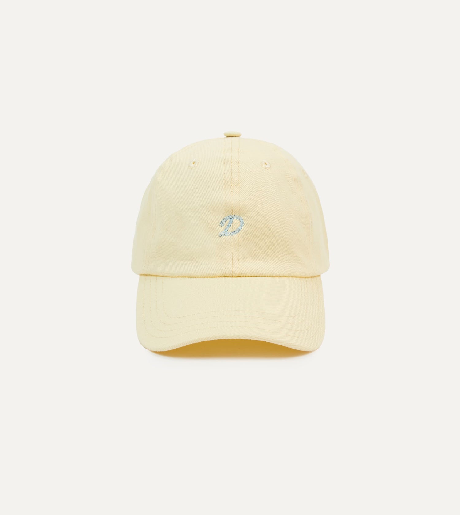 Yellow Chainstitch 'D' Cotton Twill Baseball Cap