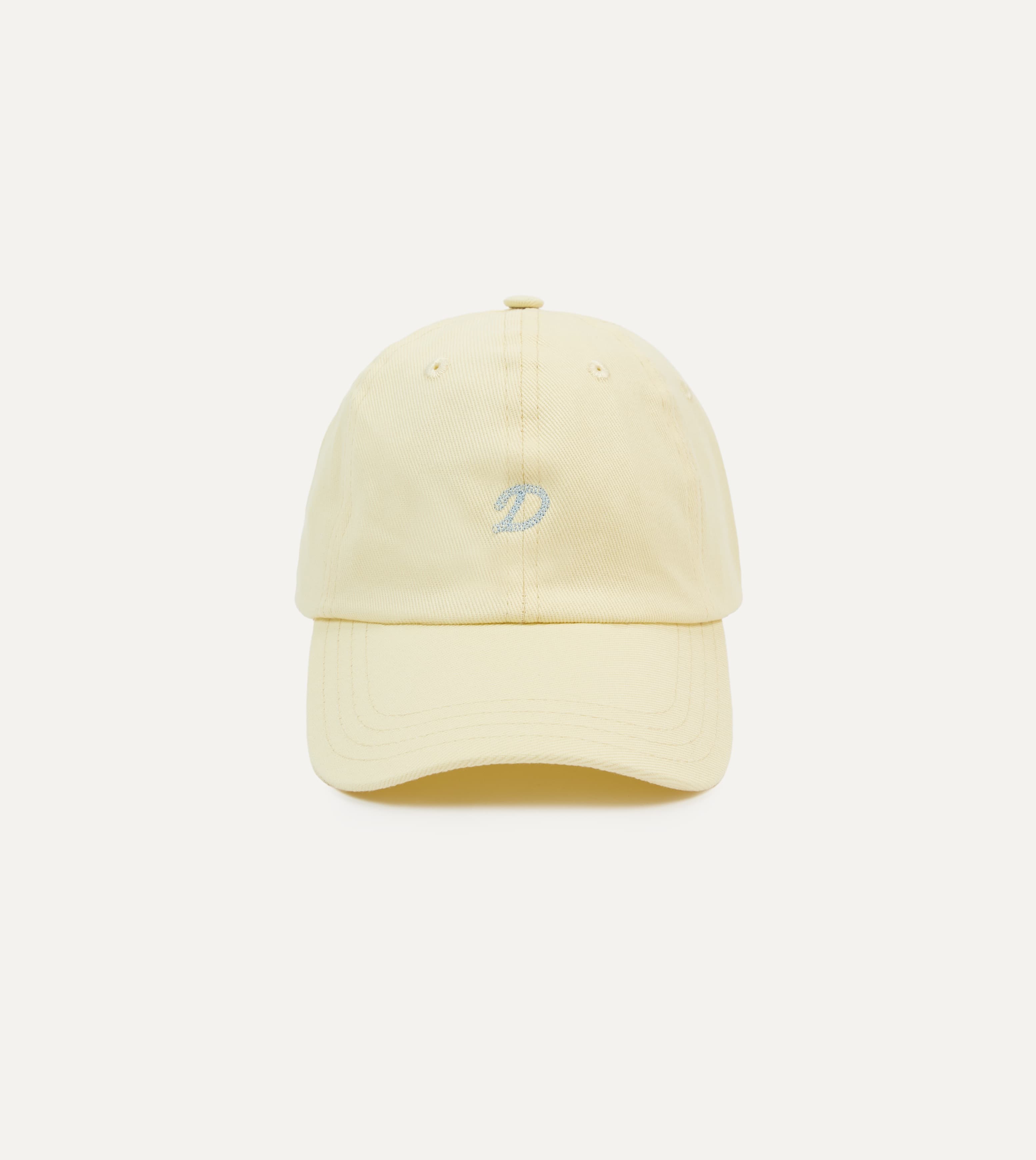 Yellow Chainstitch 'D' Cotton Twill Baseball Cap