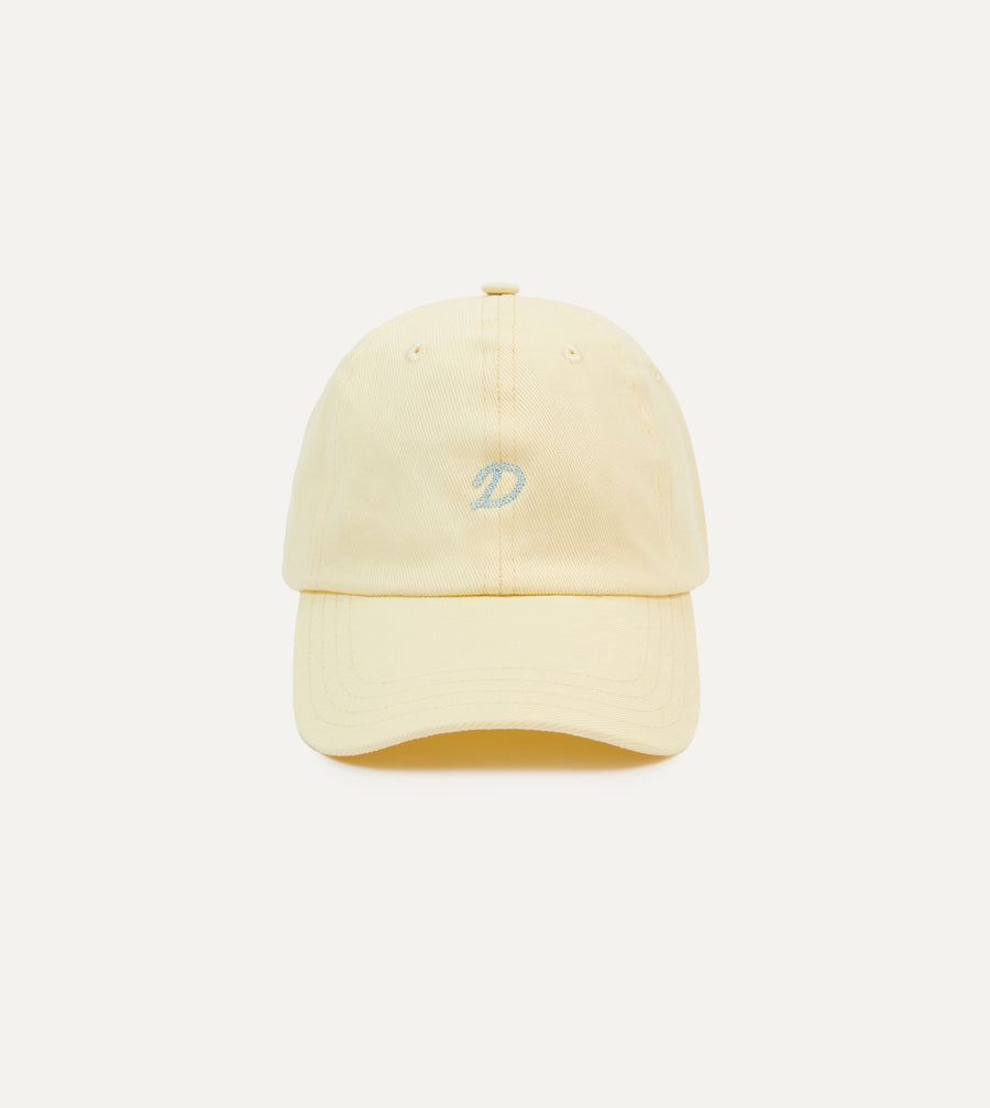 Yellow Chainstitch 'D' Cotton Twill Baseball Cap