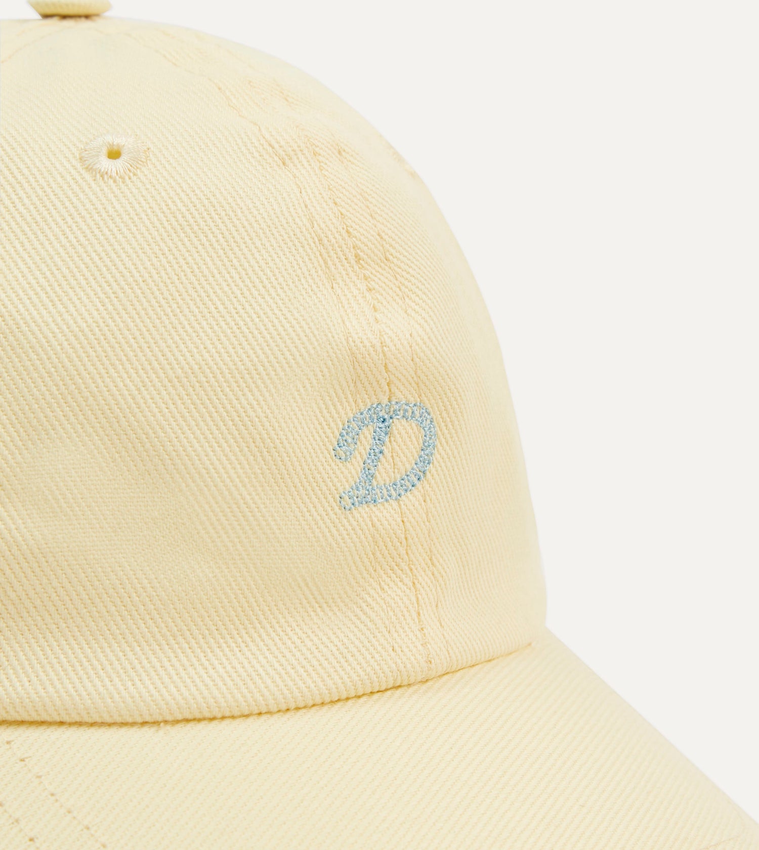 Yellow Chainstitch 'D' Cotton Twill Baseball Cap