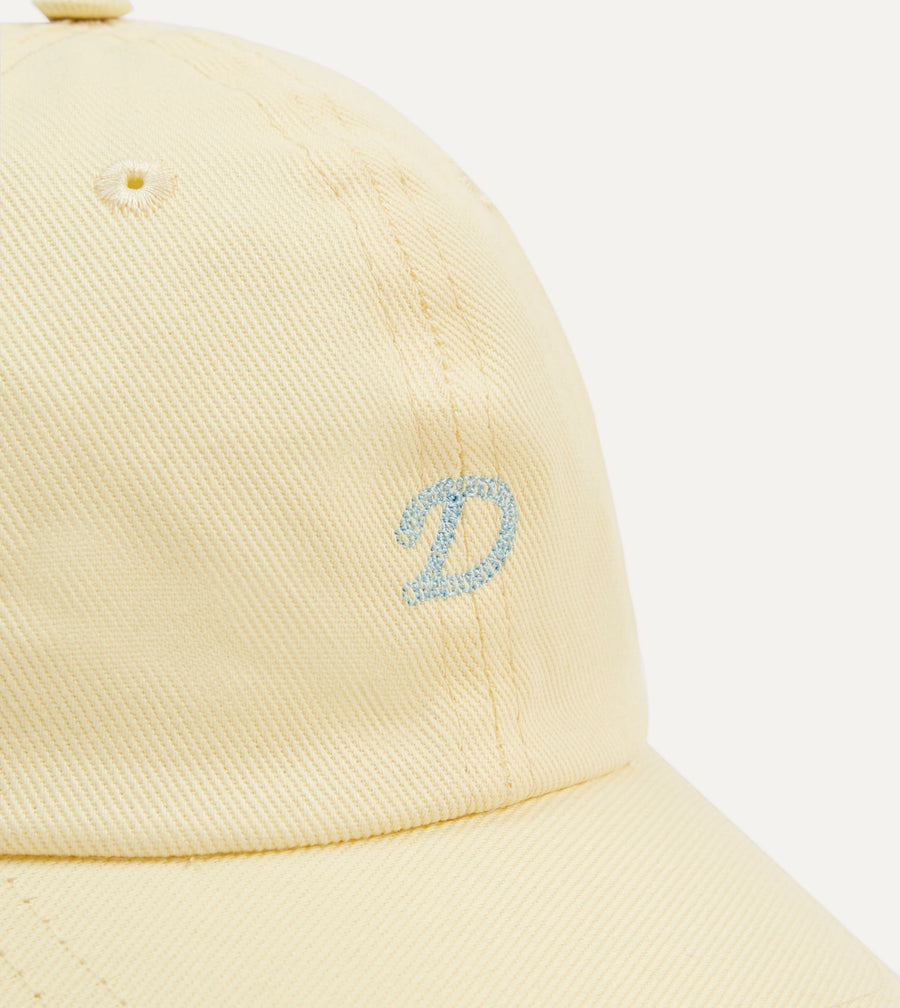 Yellow Chainstitch 'D' Cotton Twill Baseball Cap