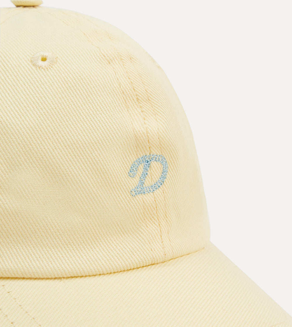 Yellow Chainstitch 'D' Cotton Twill Baseball Cap