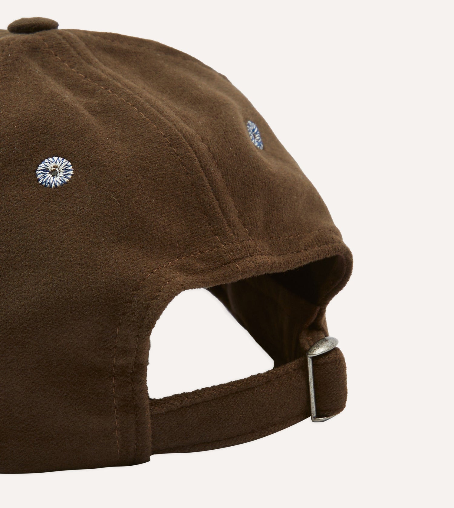 Brown Horse Emblem Moleskin Baseball Cap