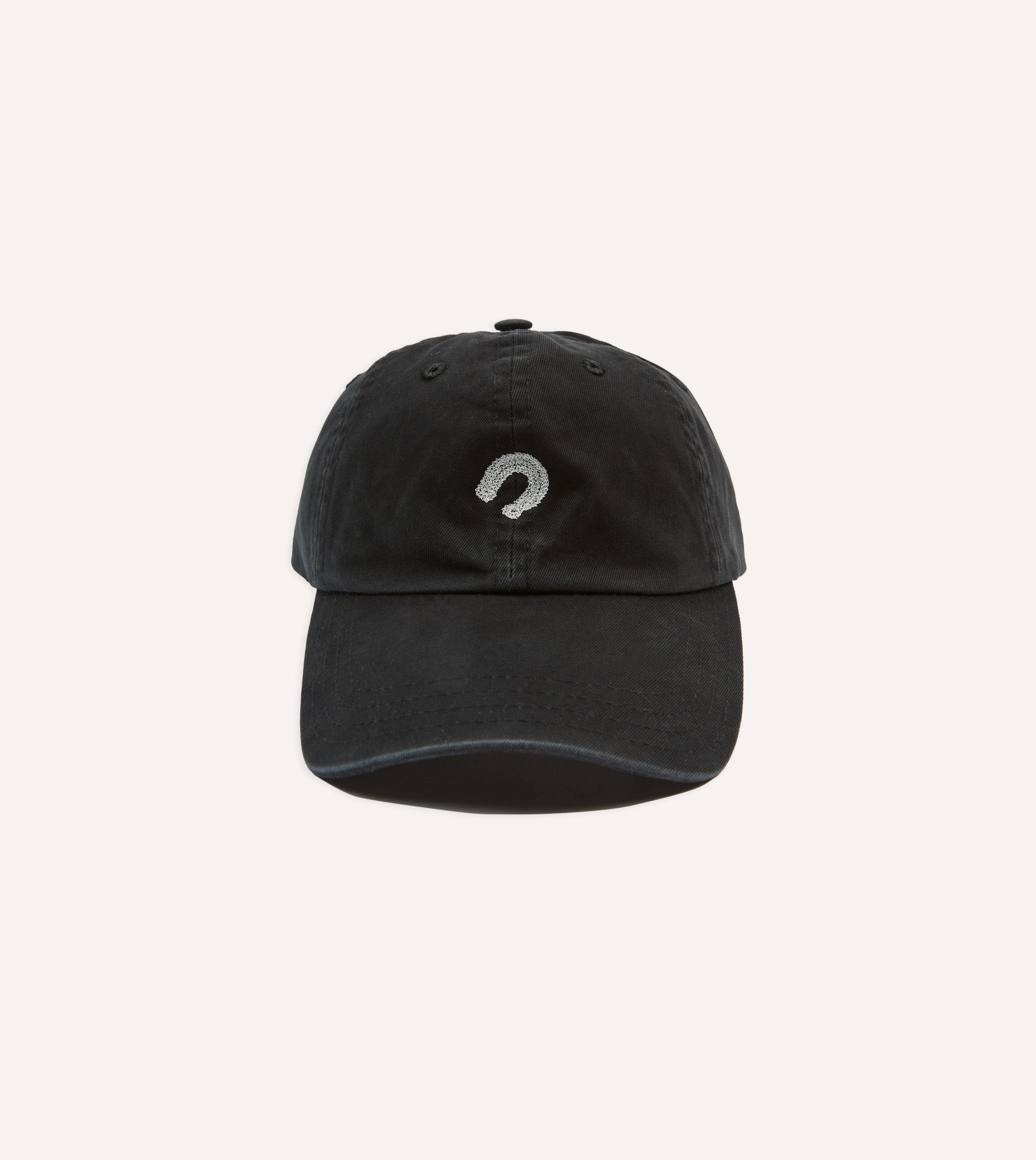Black Horseshoe Cotton Twill Baseball Cap