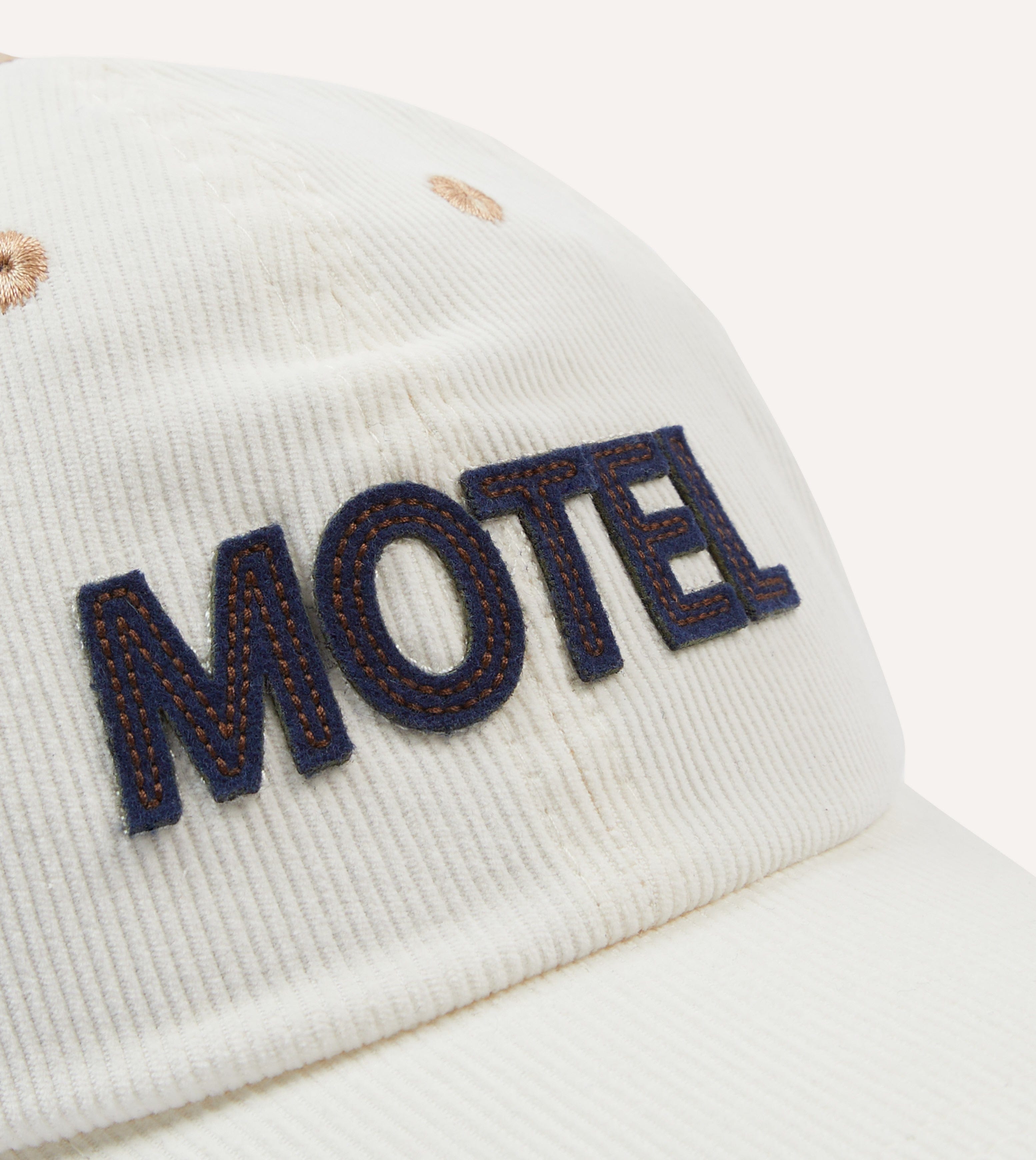Ecru Motel Cotton Corduroy Baseball Cap