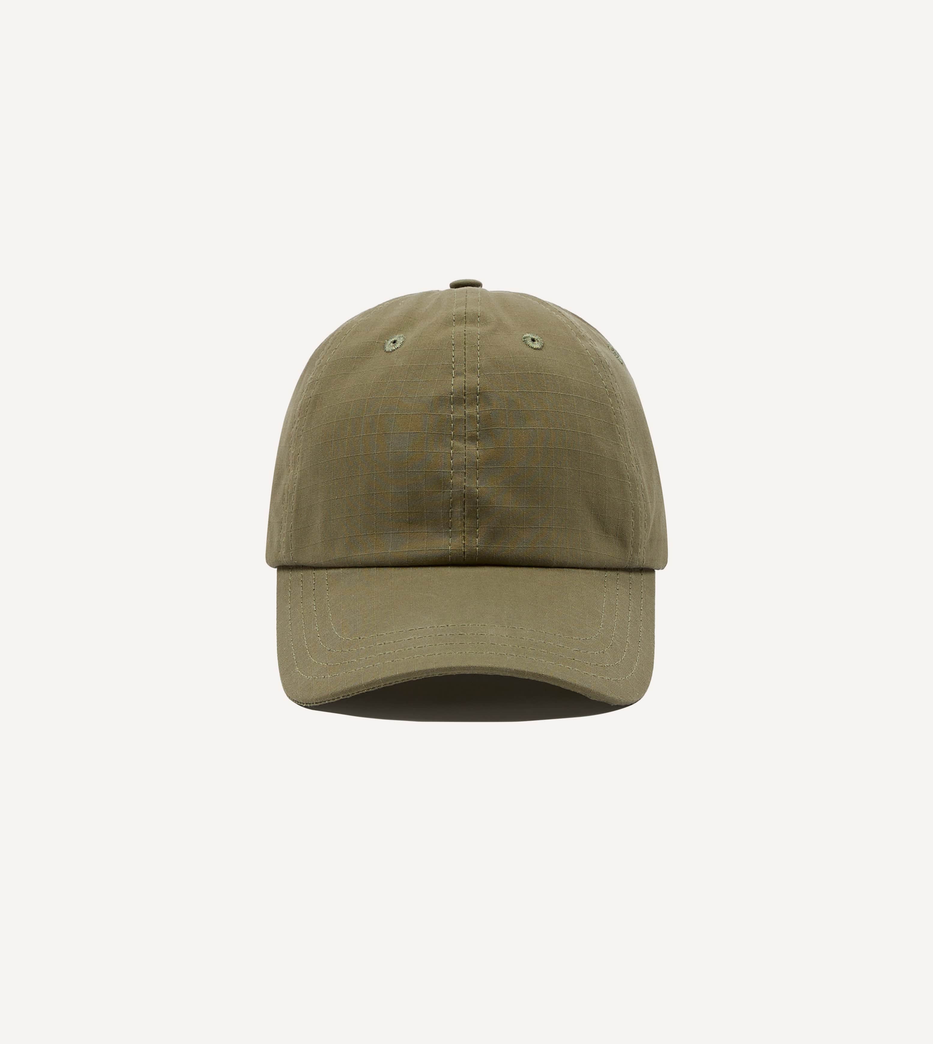 Khaki Green Ripstop Cotton Baseball Cap