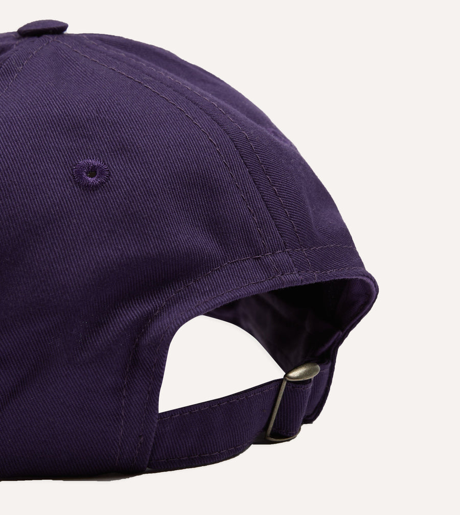 Purple 'Psycha Flower' Cotton Twill Baseball Cap
