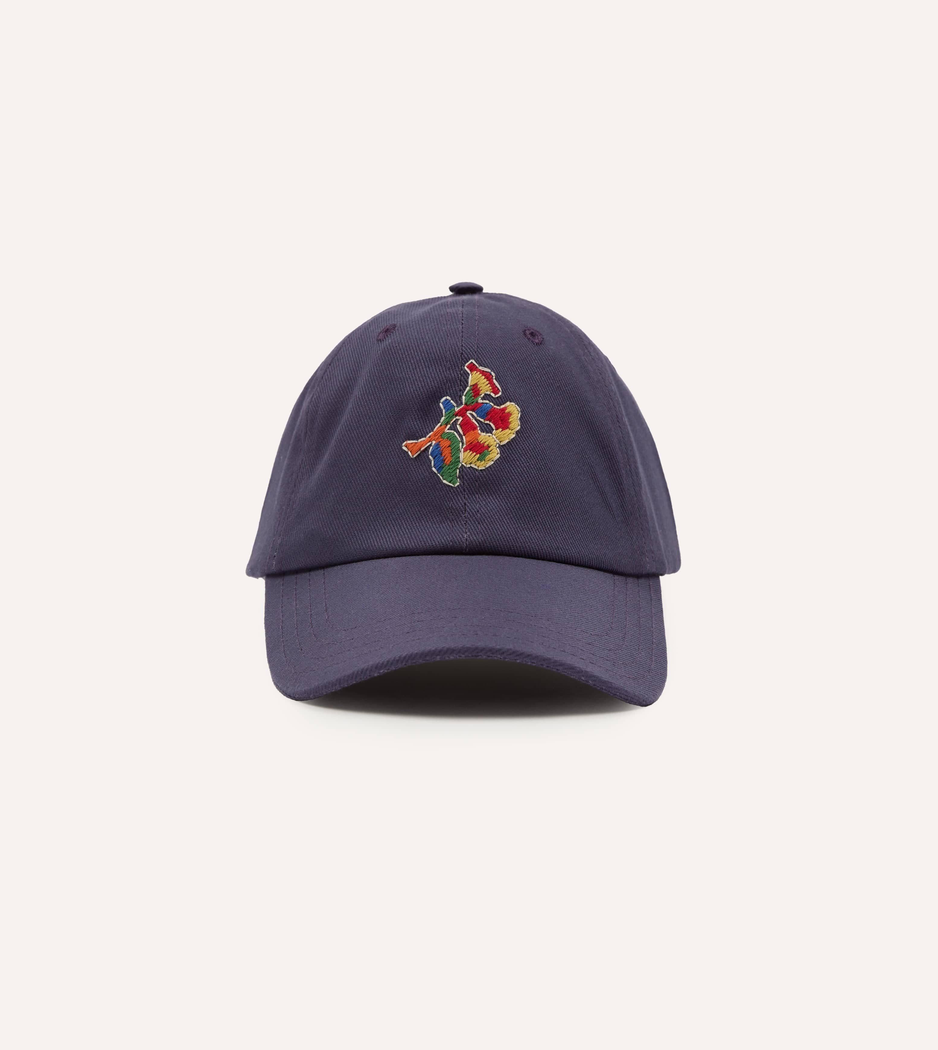 Navy 'Tapisserie' Cotton Twill Baseball Cap