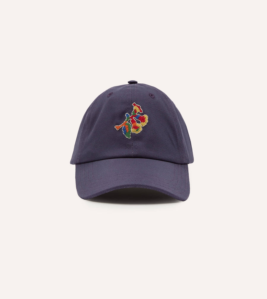 Navy 'Tapisserie' Cotton Twill Baseball Cap