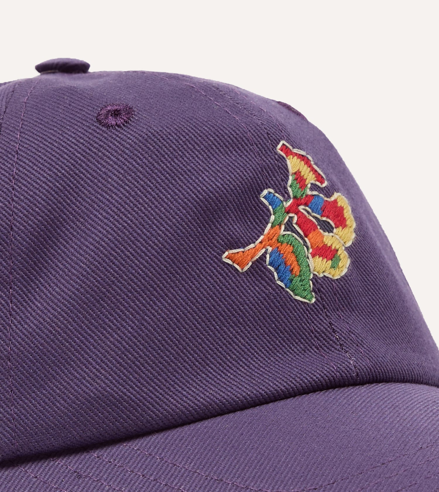 Purple 'Tapisserie' Cotton Twill Baseball Cap