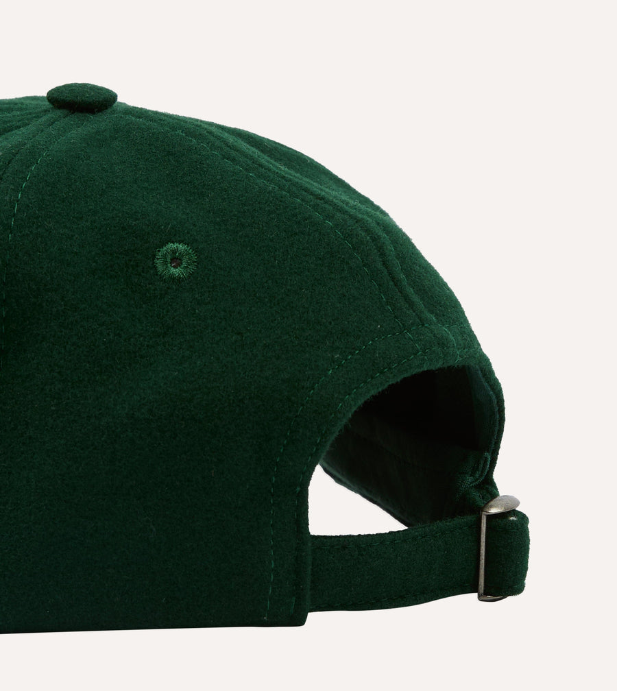 Green 'Tea Time' Wool Baseball Cap