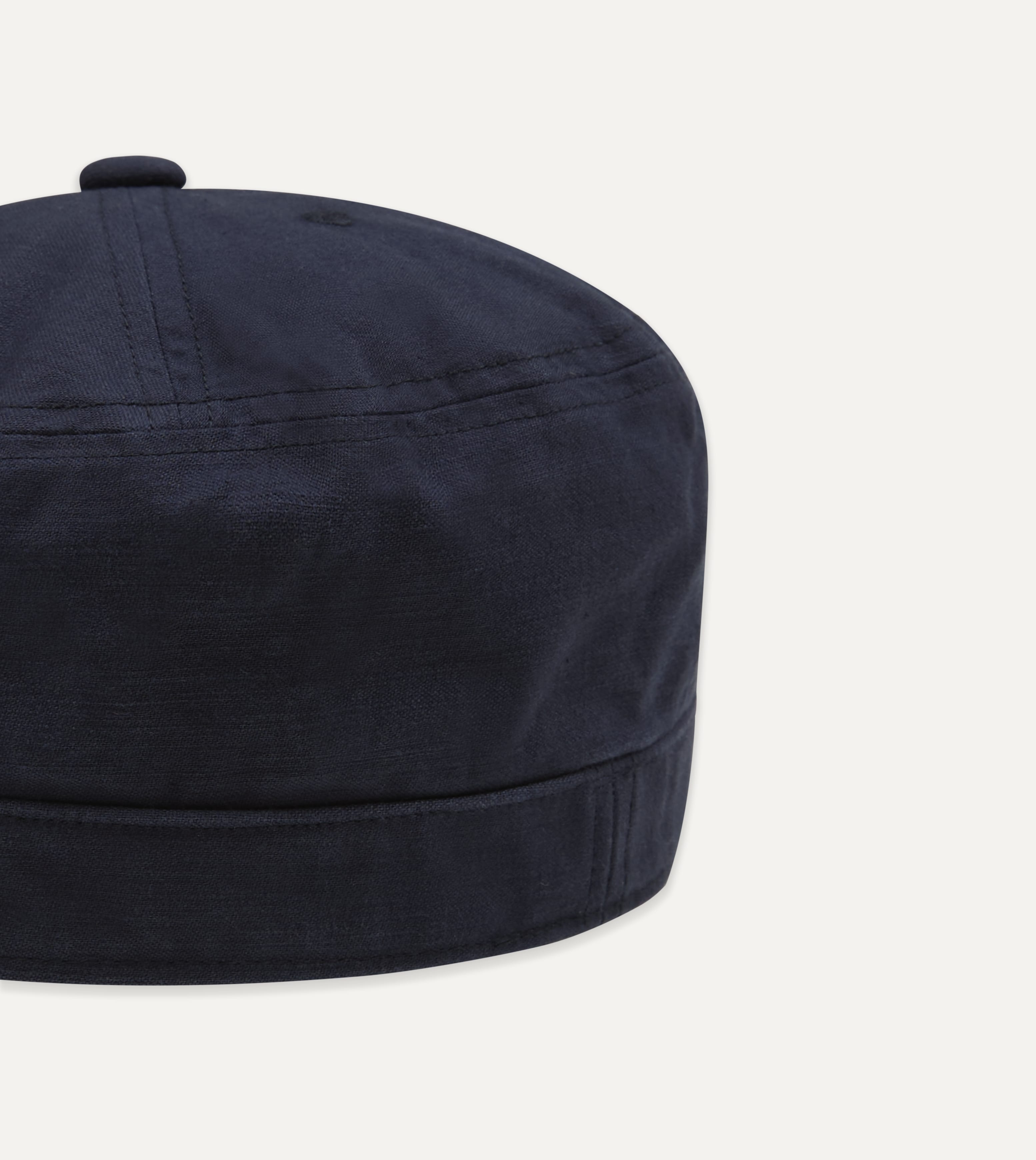 Câbleami Navy Light Back Satin Cotton Metro Hat
