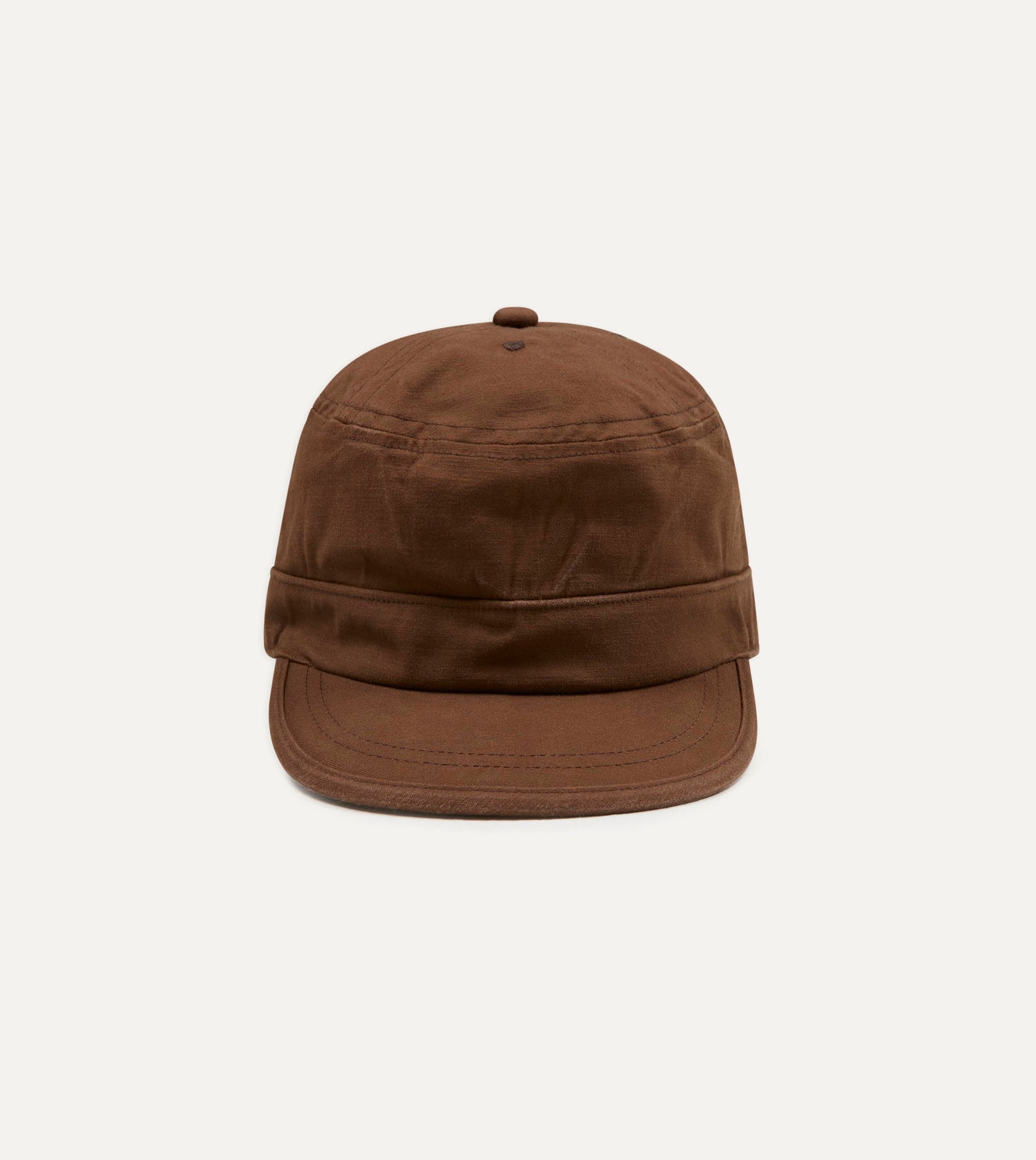 Câbleami Brown Light Back Satin Cotton Metro Hat