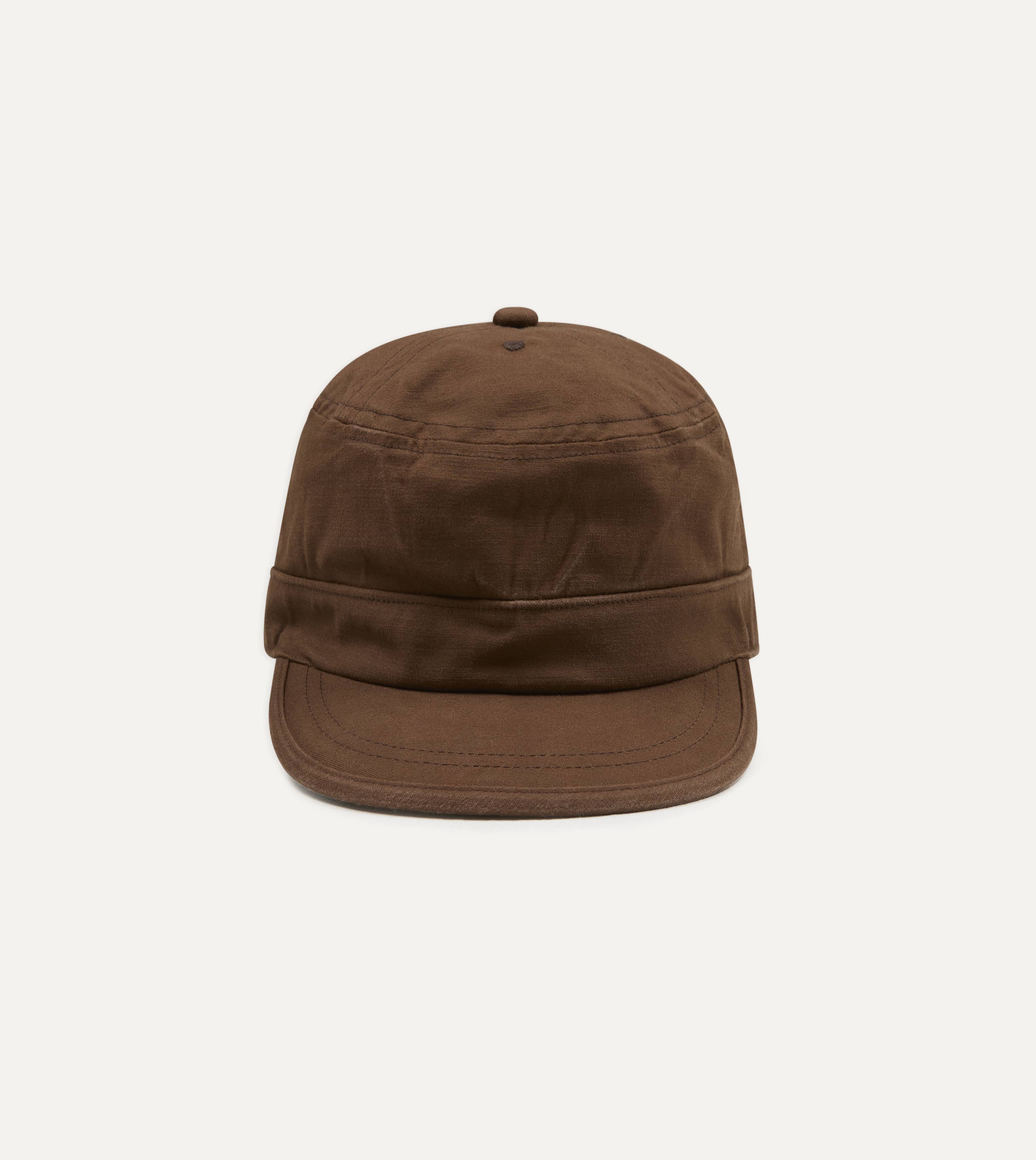 Câbleami Brown Light Back Satin Cotton Metro Hat