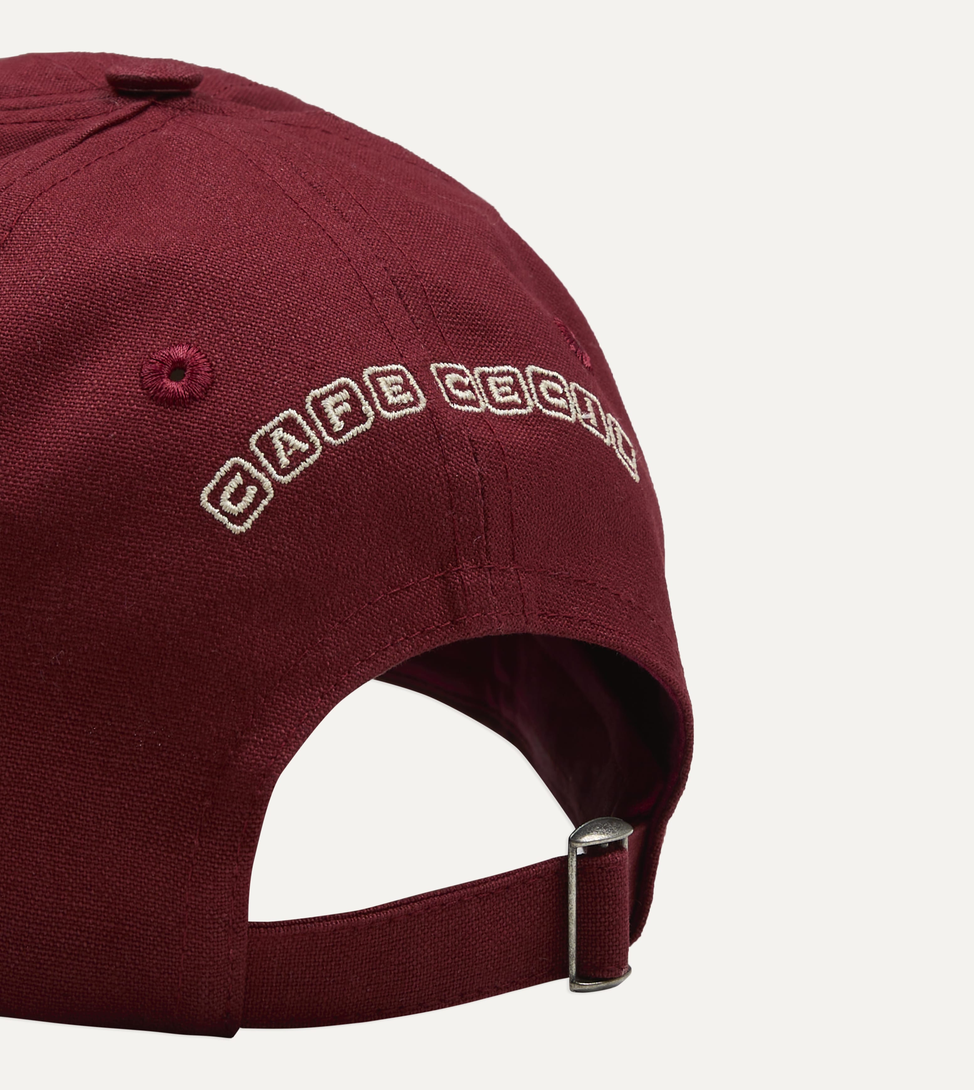 Red 'Cafe Cecil' Cotton Baseball Cap