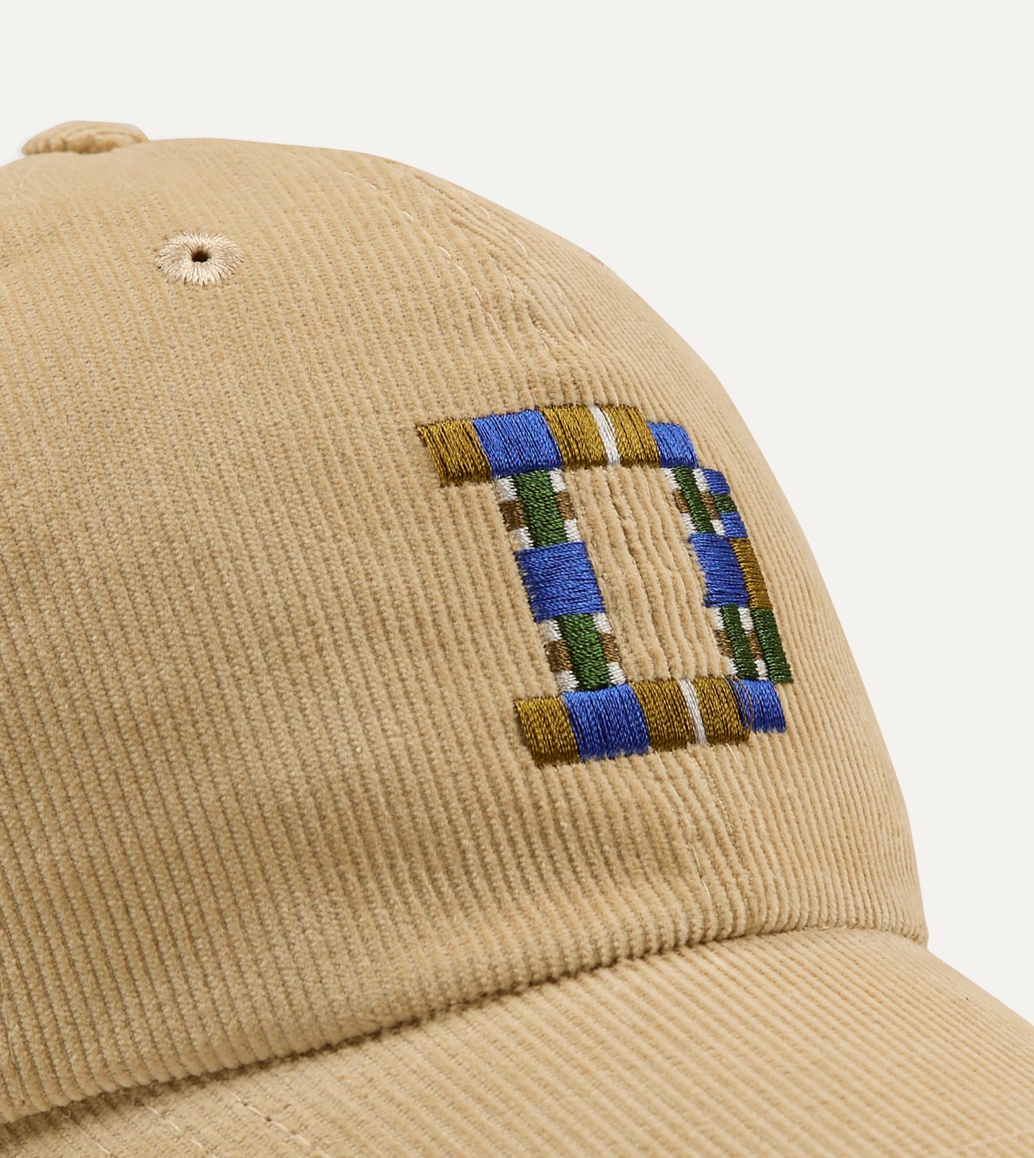 Sand 'D' Emblem Cotton Corduroy Baseball Cap