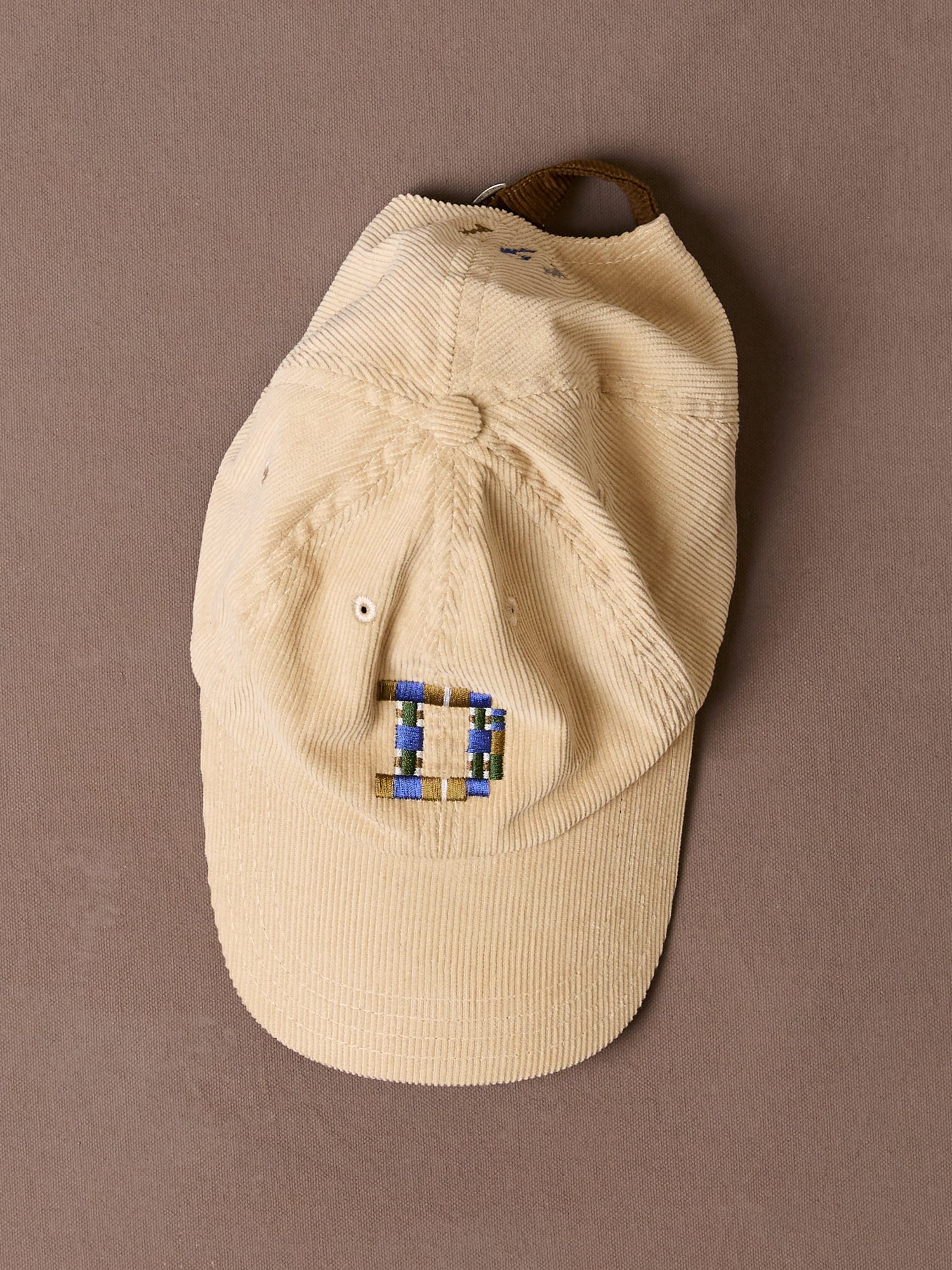 Sand 'D' Emblem Cotton Corduroy Baseball Cap
