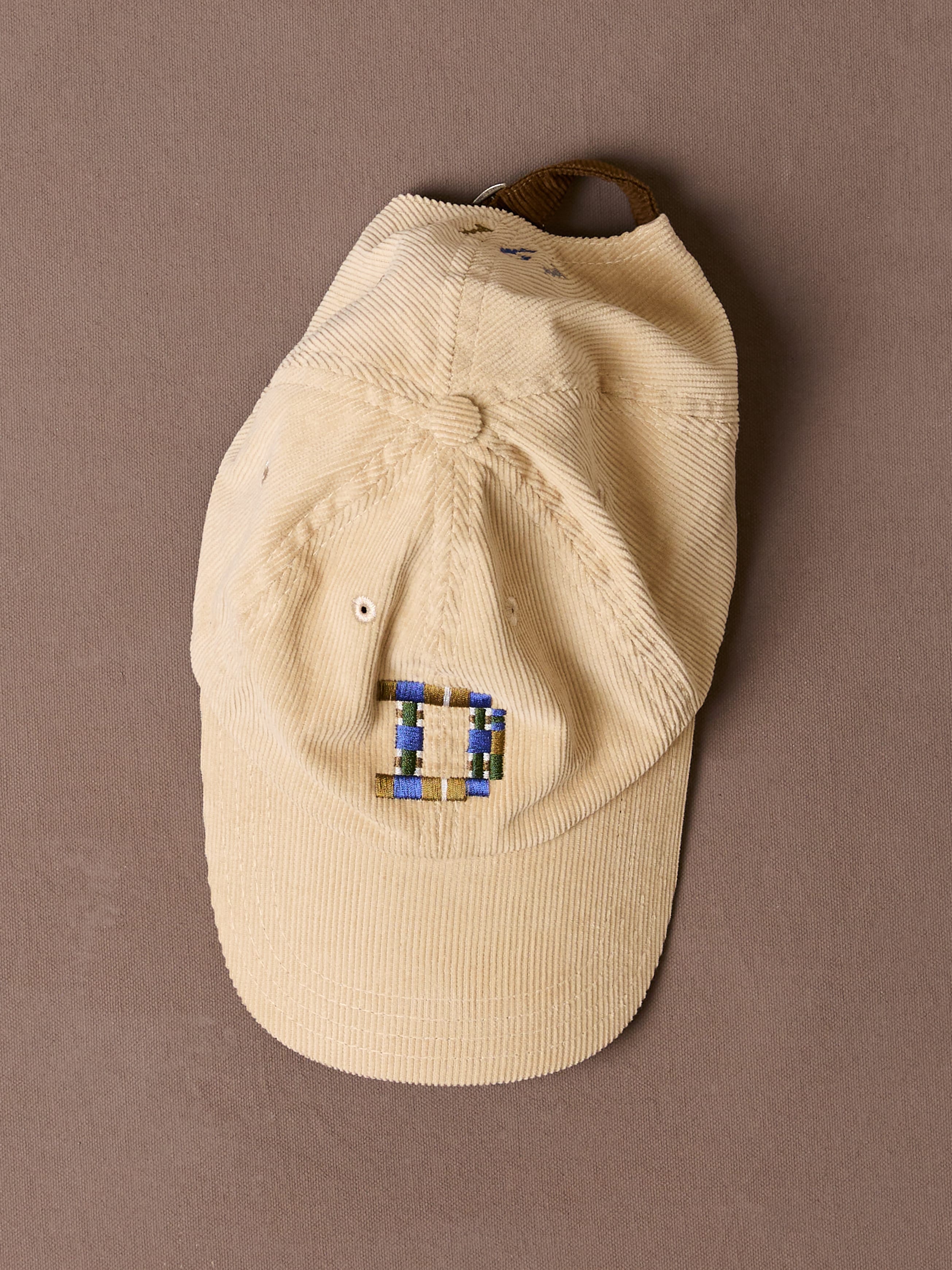 Sand 'D' Emblem Cotton Corduroy Baseball Cap