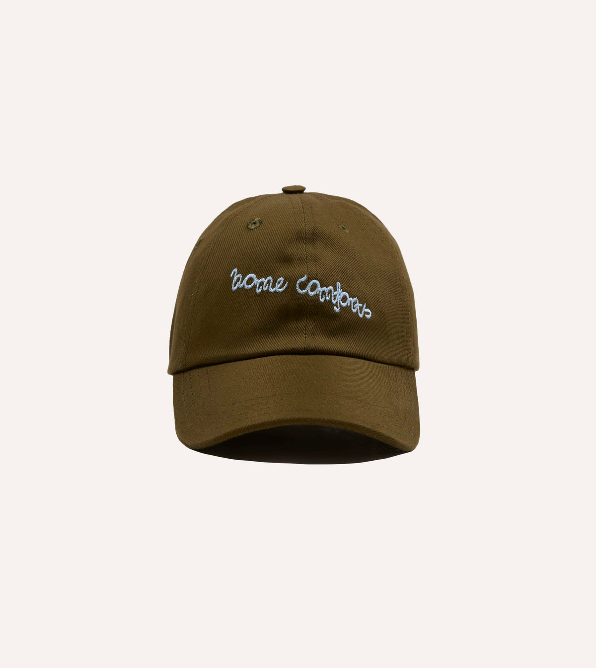 Brown 'Home Comforts' Cotton Twill Baseball Cap