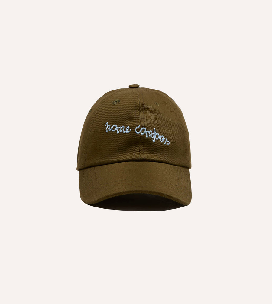 Brown 'Home Comforts' Cotton Twill Baseball Cap