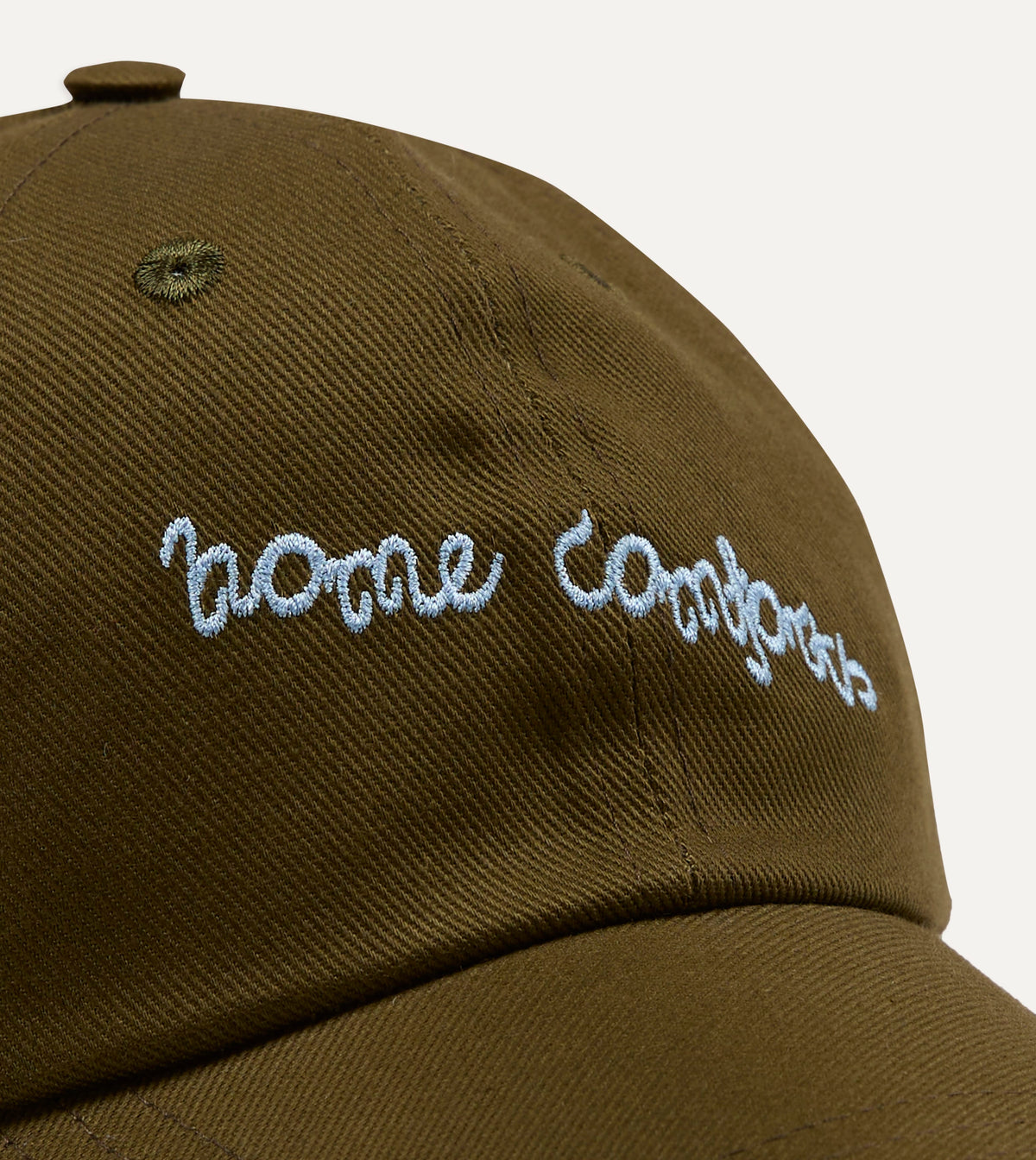 Brown 'Home Comforts' Cotton Twill Baseball Cap
