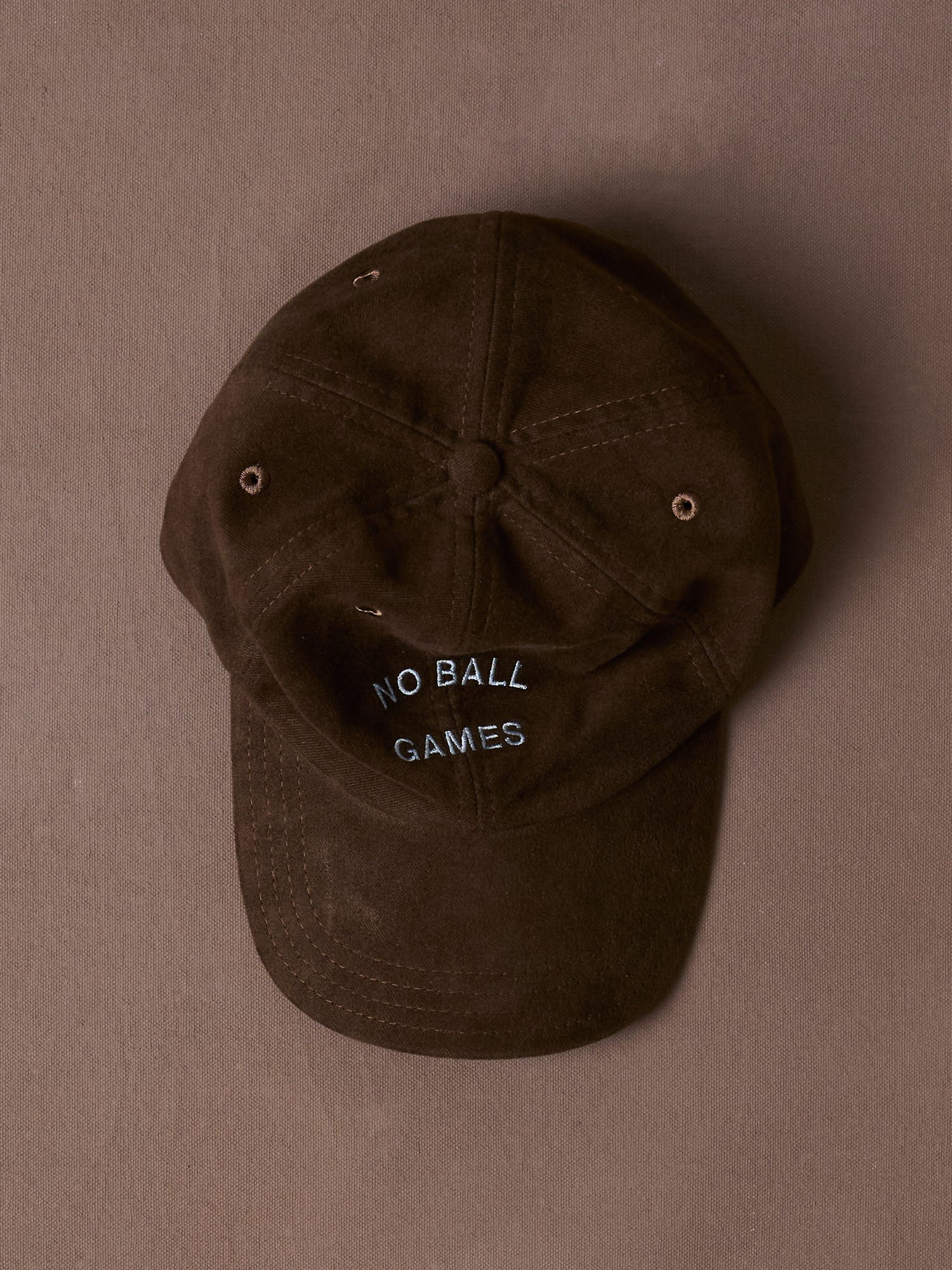 Green 'No Ball Games' Merino Wool Baseball Cap