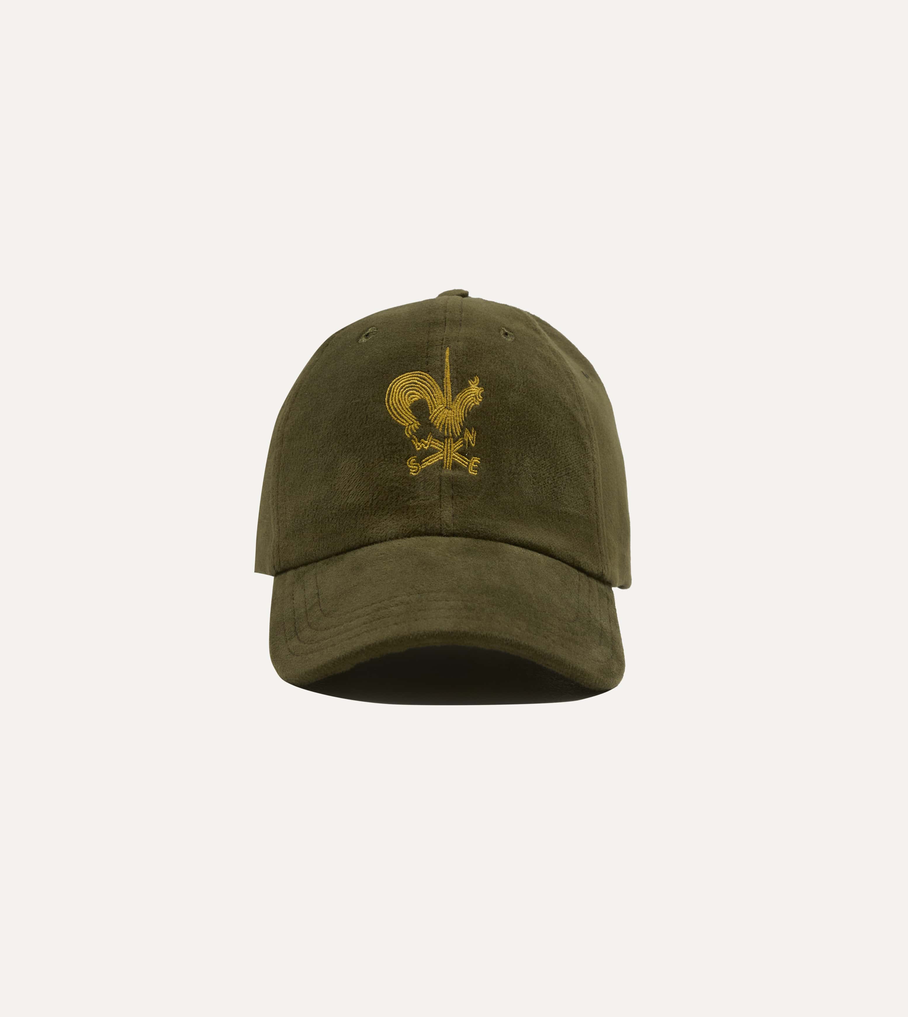 Green 'Wind Vane' Cotton Twill Baseball Cap