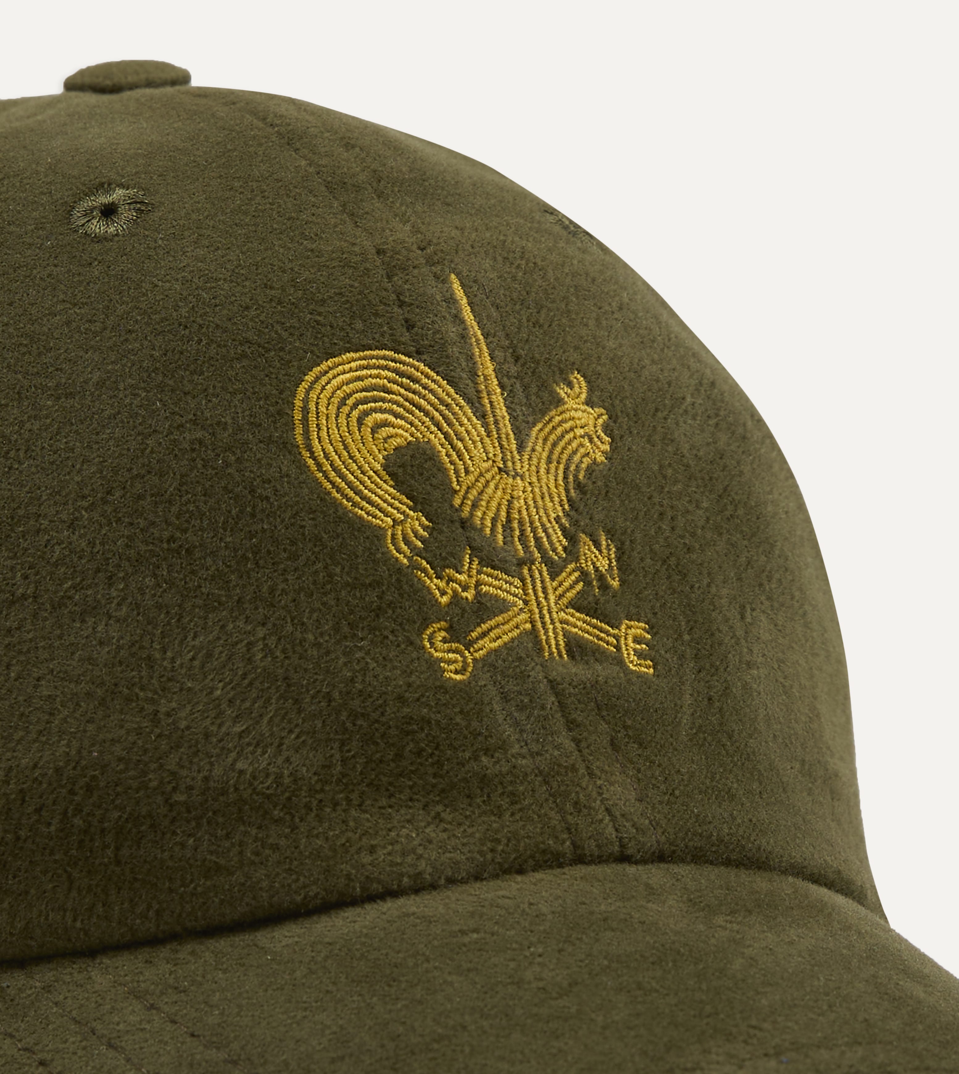 Green 'Wind Vane' Cotton Twill Baseball Cap