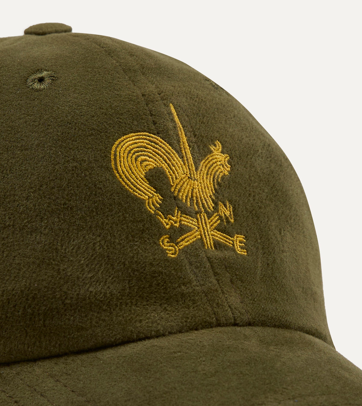 Green 'Wind Vane' Cotton Twill Baseball Cap