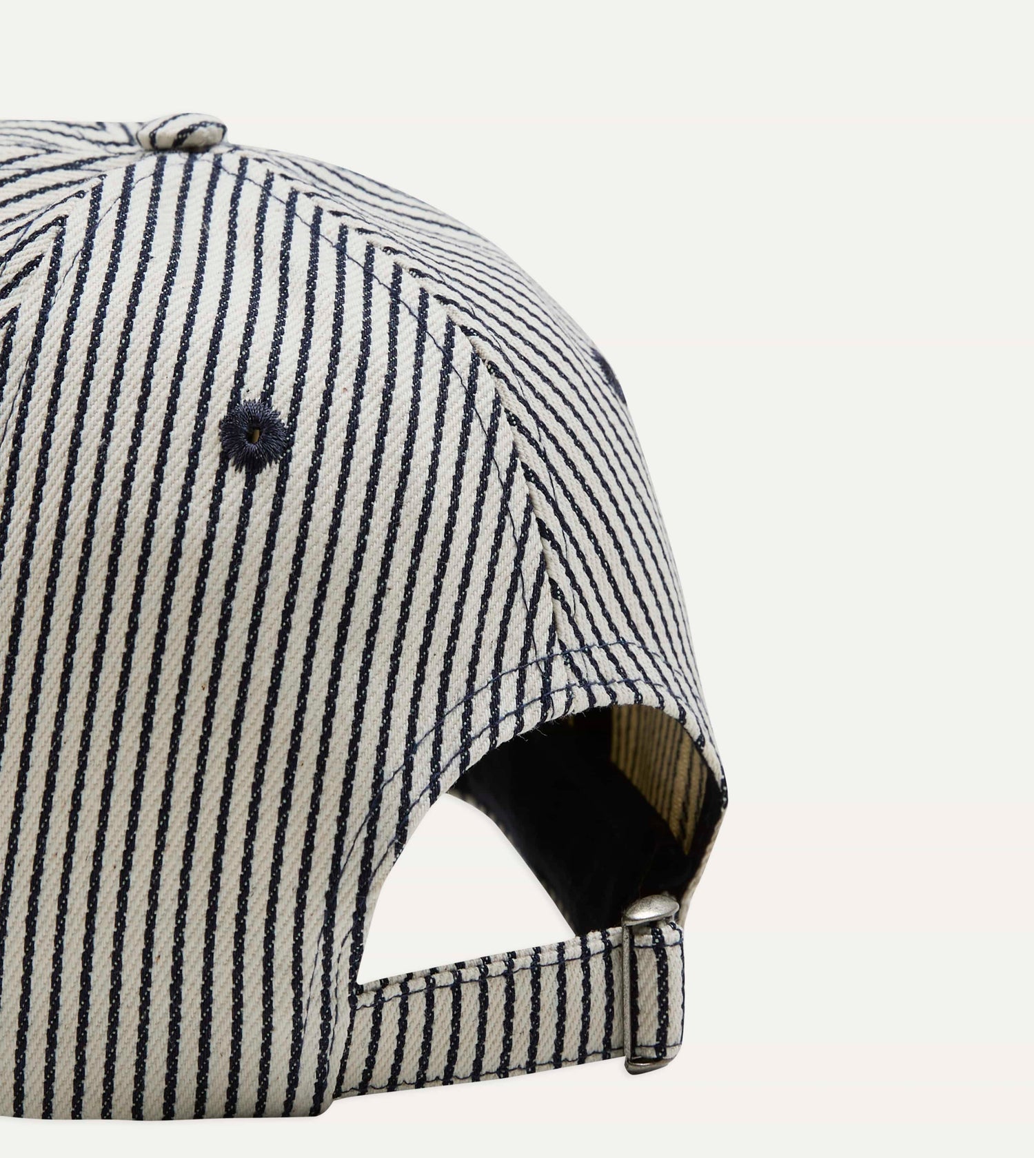 Navy Stripe Cotton Baseball Cap