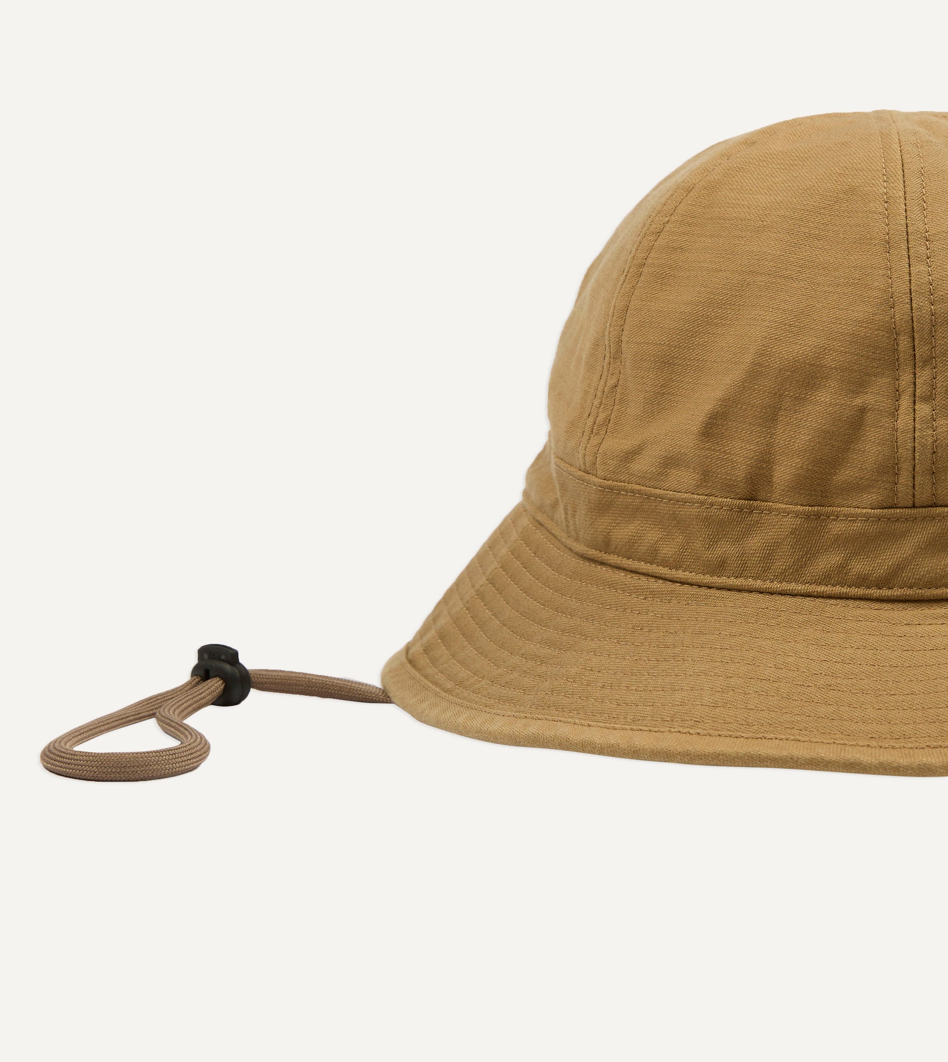 Câbleami Tan Baker Back Satin Cotton Metro Hat